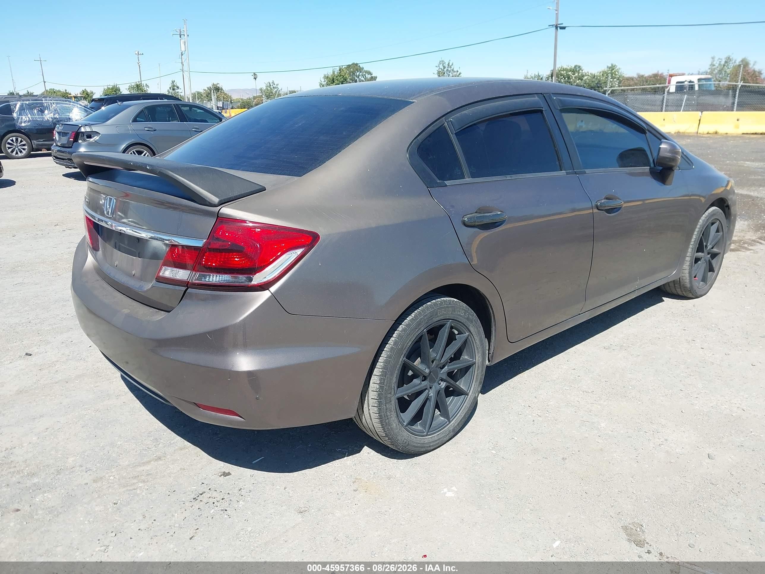 2015 Honda Civic Lx Brown vin: 19XFB2F58FE233997