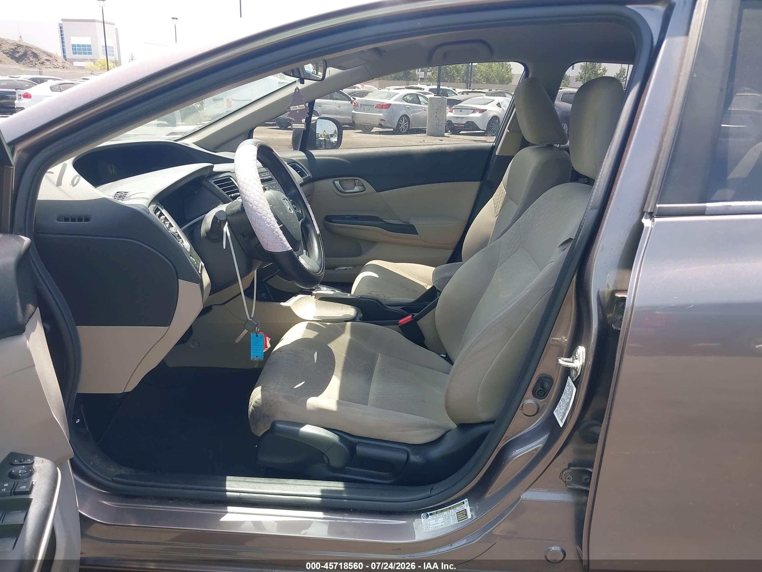 2015 Honda Civic Lx Gray vin: 19XFB2F58FE239685