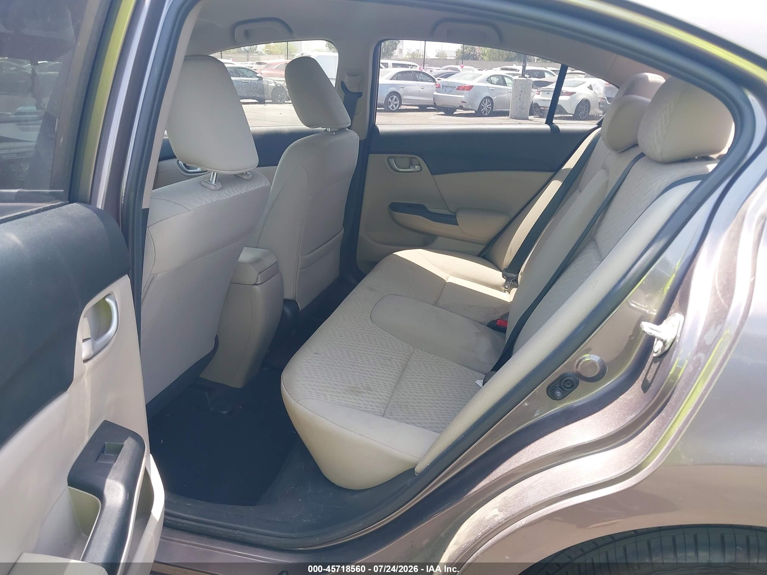 2015 Honda Civic Lx Gray vin: 19XFB2F58FE239685