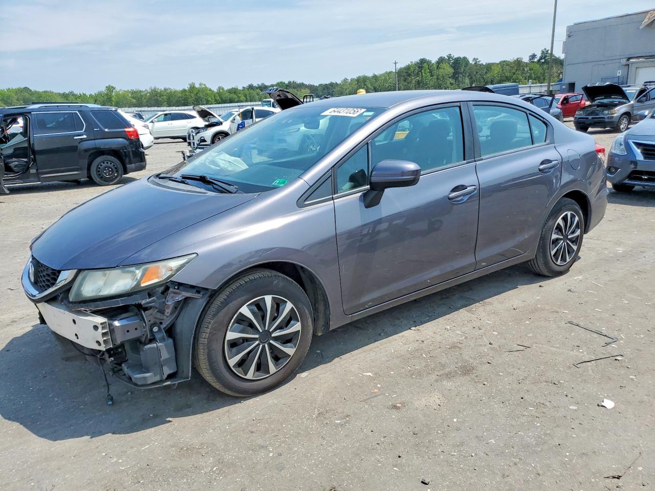 2015 Honda Civic Lx Gray vin: 19XFB2F58FE258883
