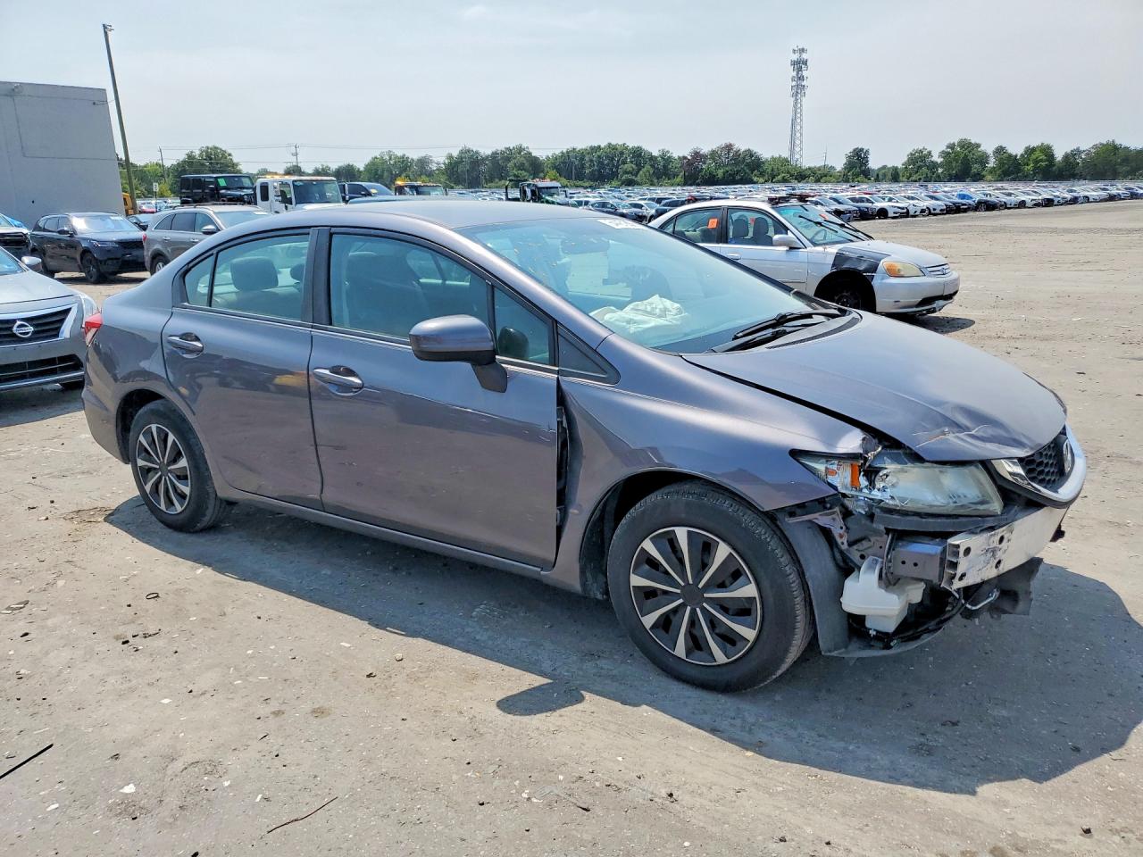 2015 Honda Civic Lx Gray vin: 19XFB2F58FE258883
