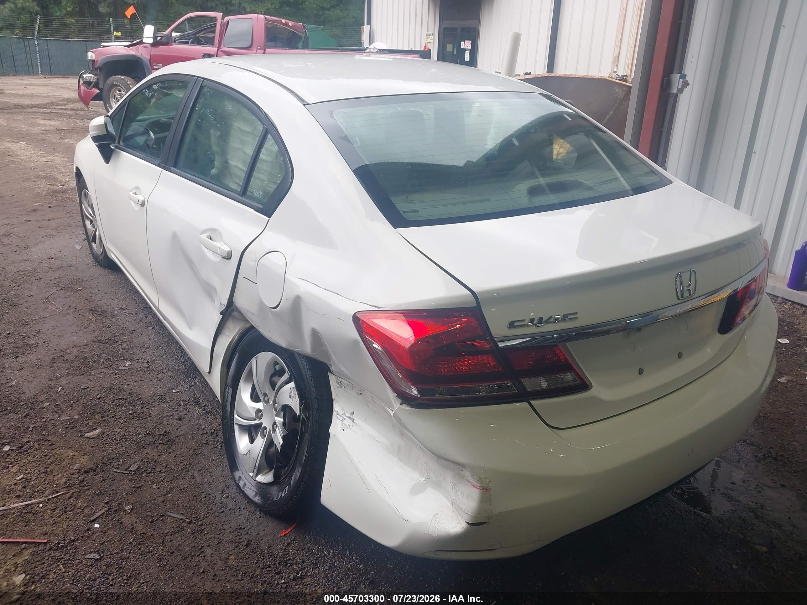 2015 Honda Civic Lx White vin: 19XFB2F58FE269298