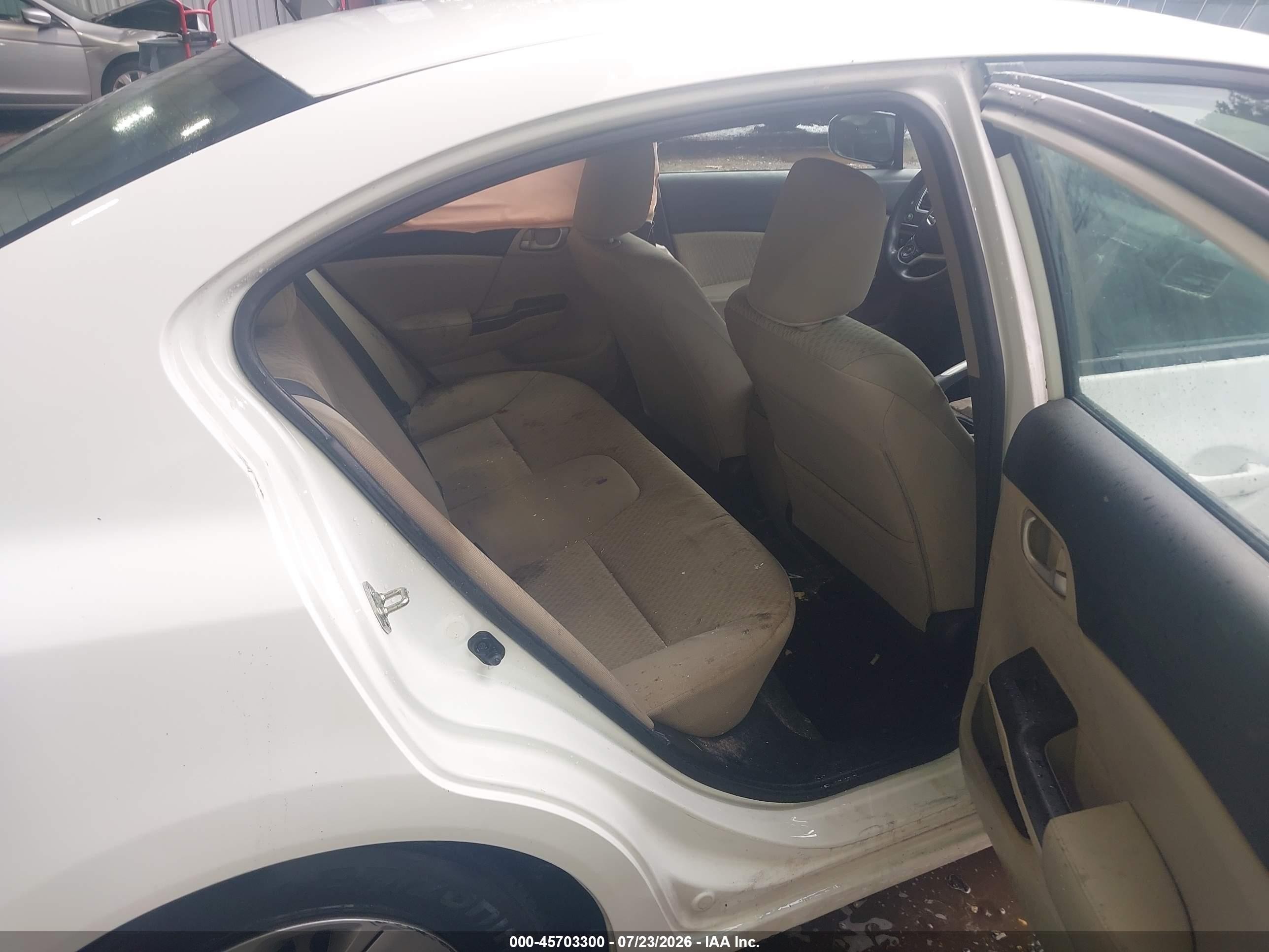 2015 Honda Civic Lx White vin: 19XFB2F58FE269298
