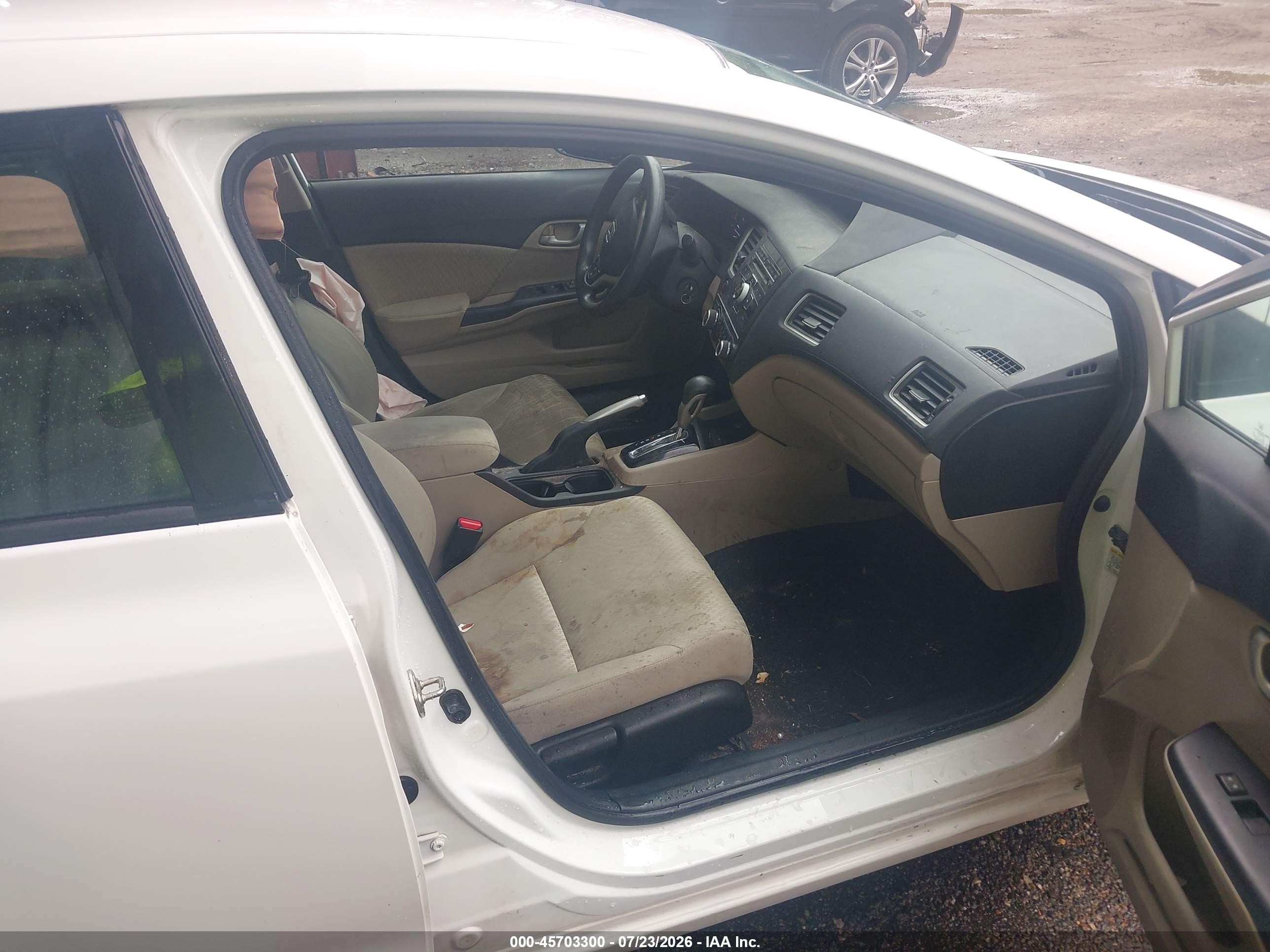 2015 Honda Civic Lx White vin: 19XFB2F58FE269298