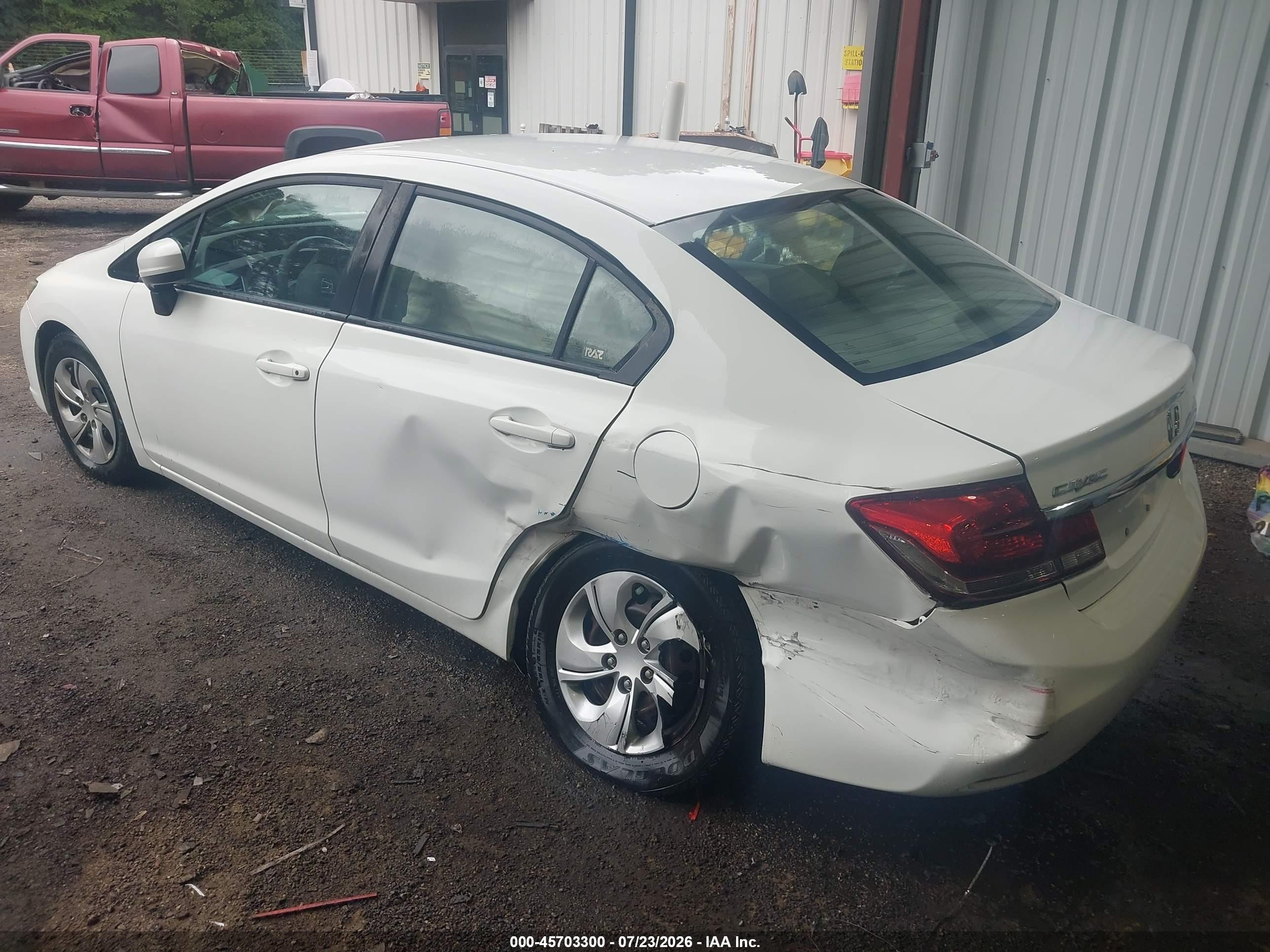 2015 Honda Civic Lx White vin: 19XFB2F58FE269298