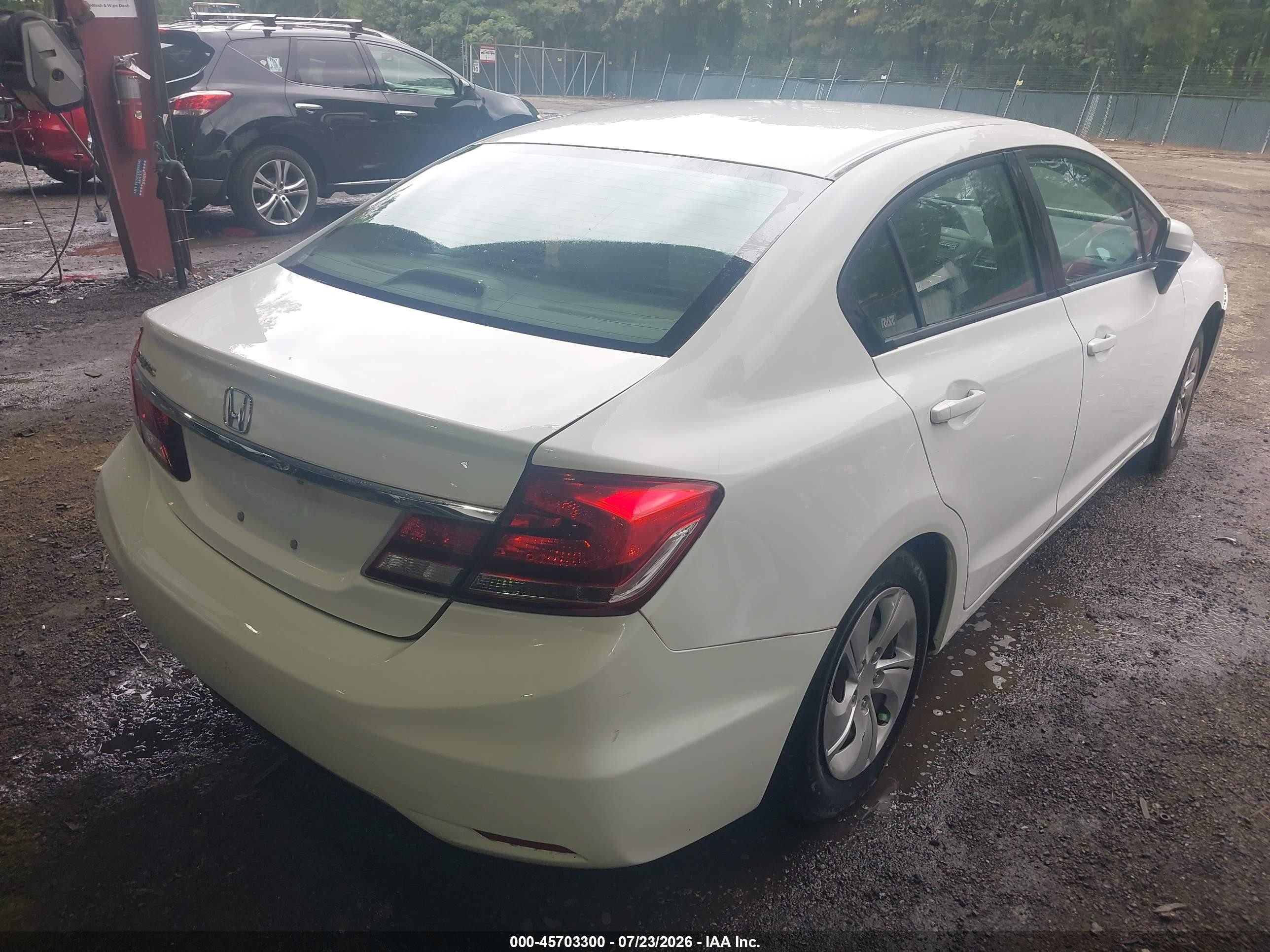 2015 Honda Civic Lx White vin: 19XFB2F58FE269298