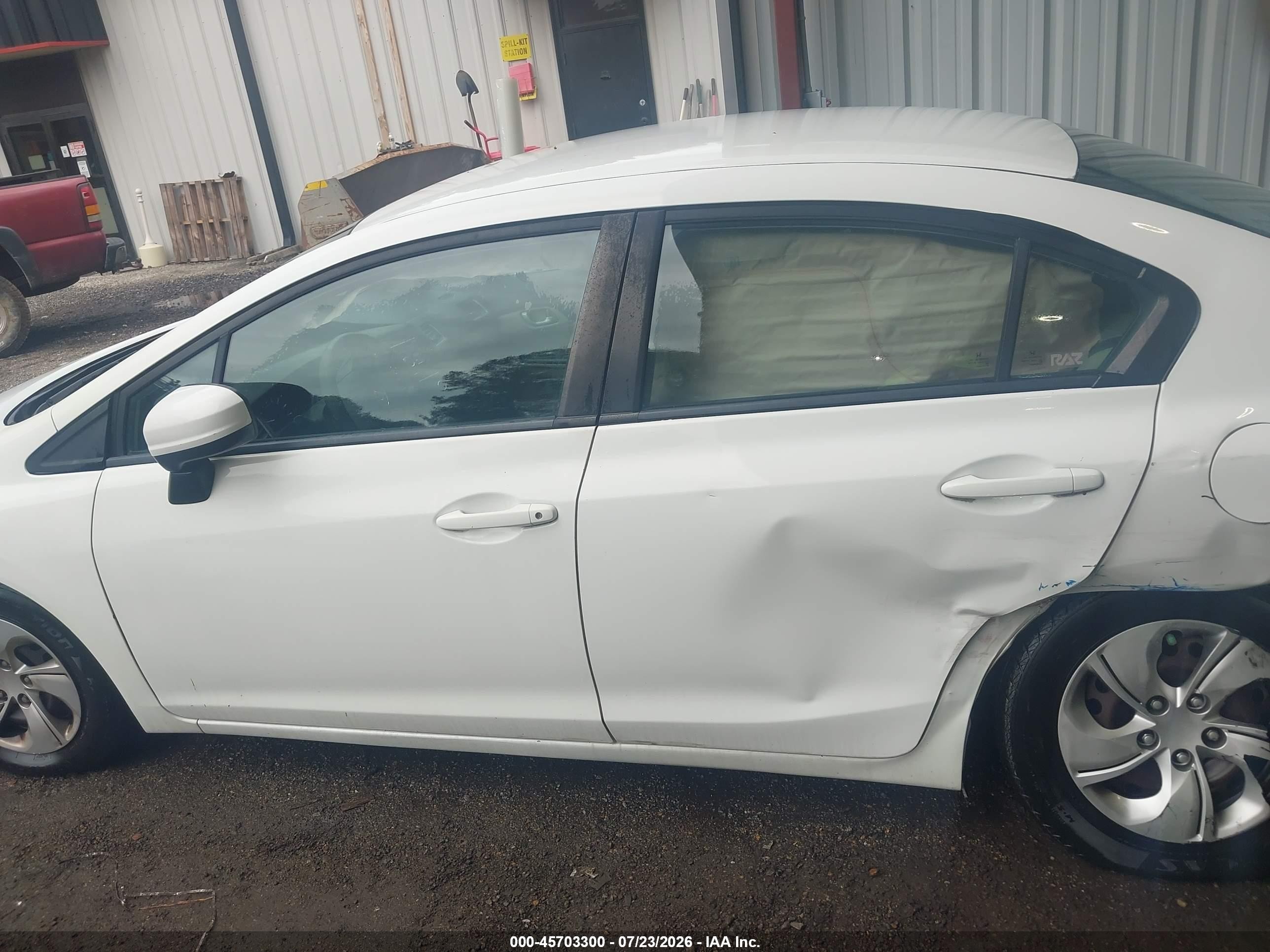 2015 Honda Civic Lx White vin: 19XFB2F58FE269298