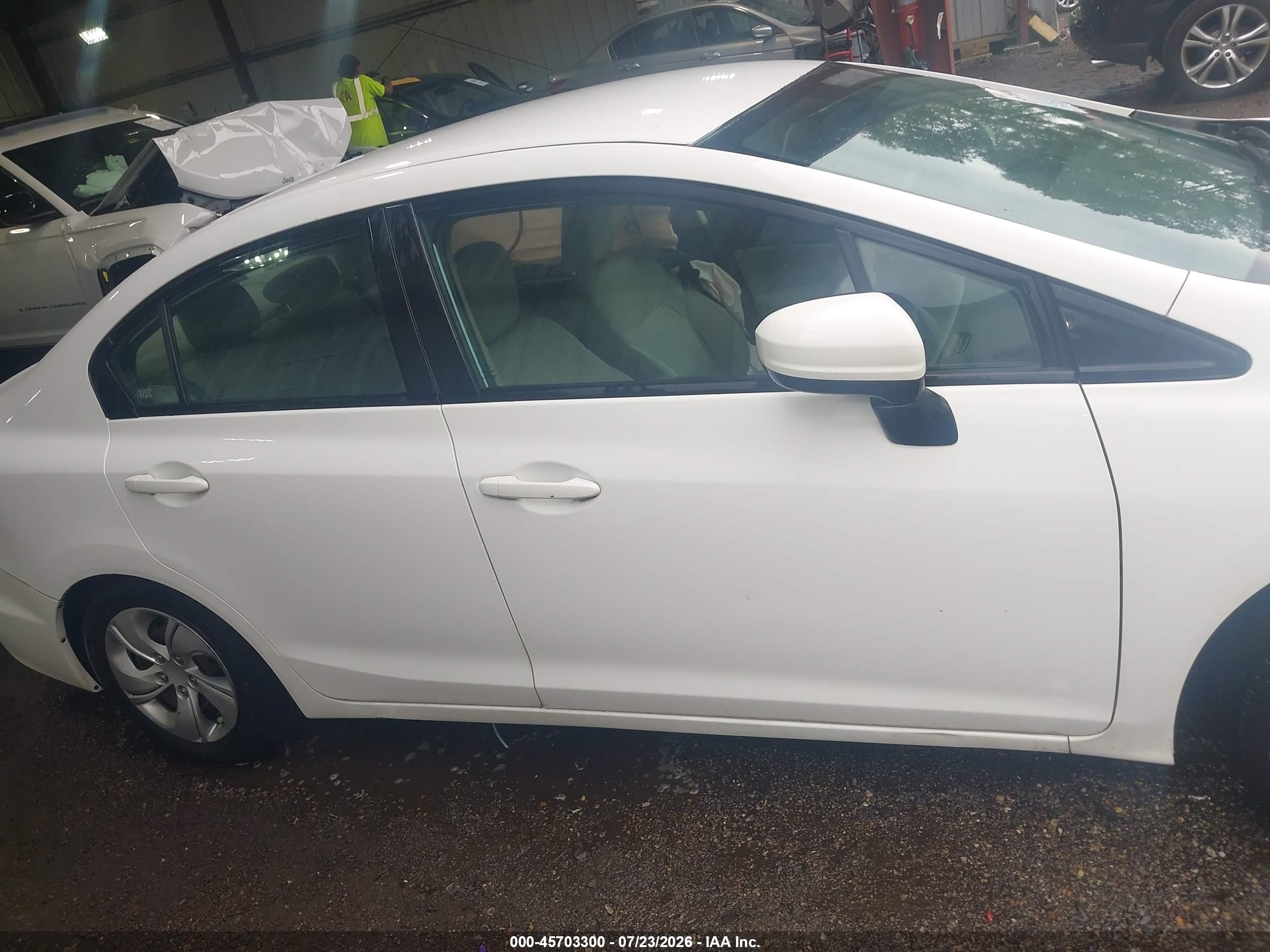 2015 Honda Civic Lx White vin: 19XFB2F58FE269298