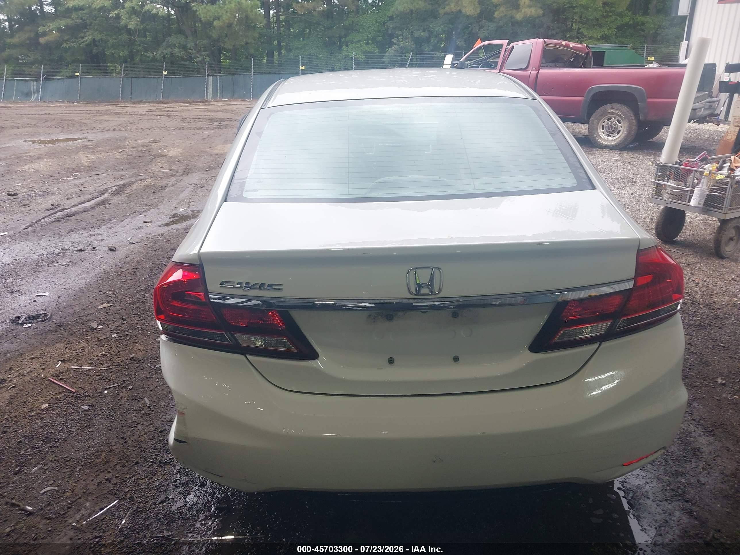 2015 Honda Civic Lx White vin: 19XFB2F58FE269298