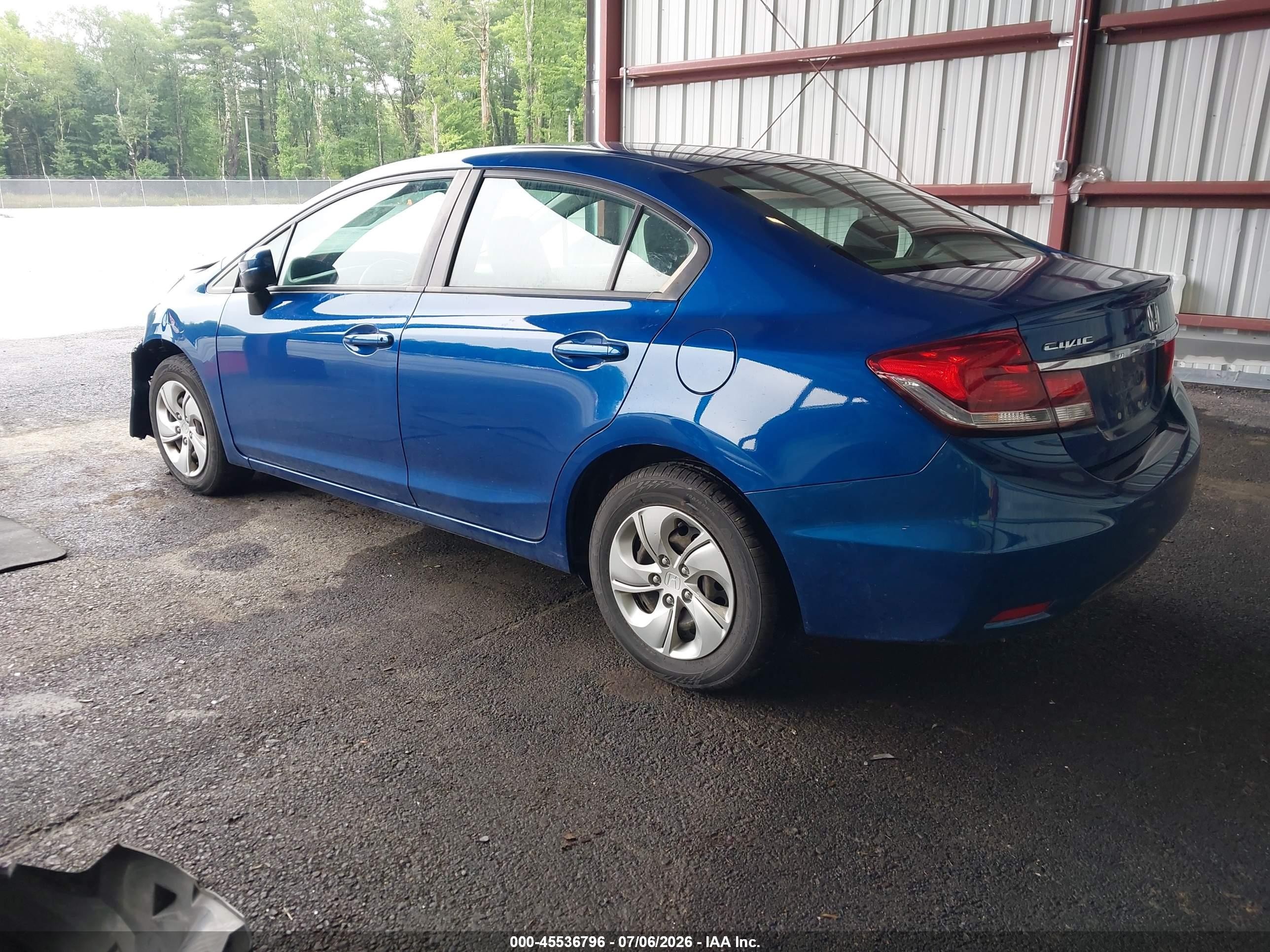 2015 Honda Civic Lx Blue vin: 19XFB2F58FE280754