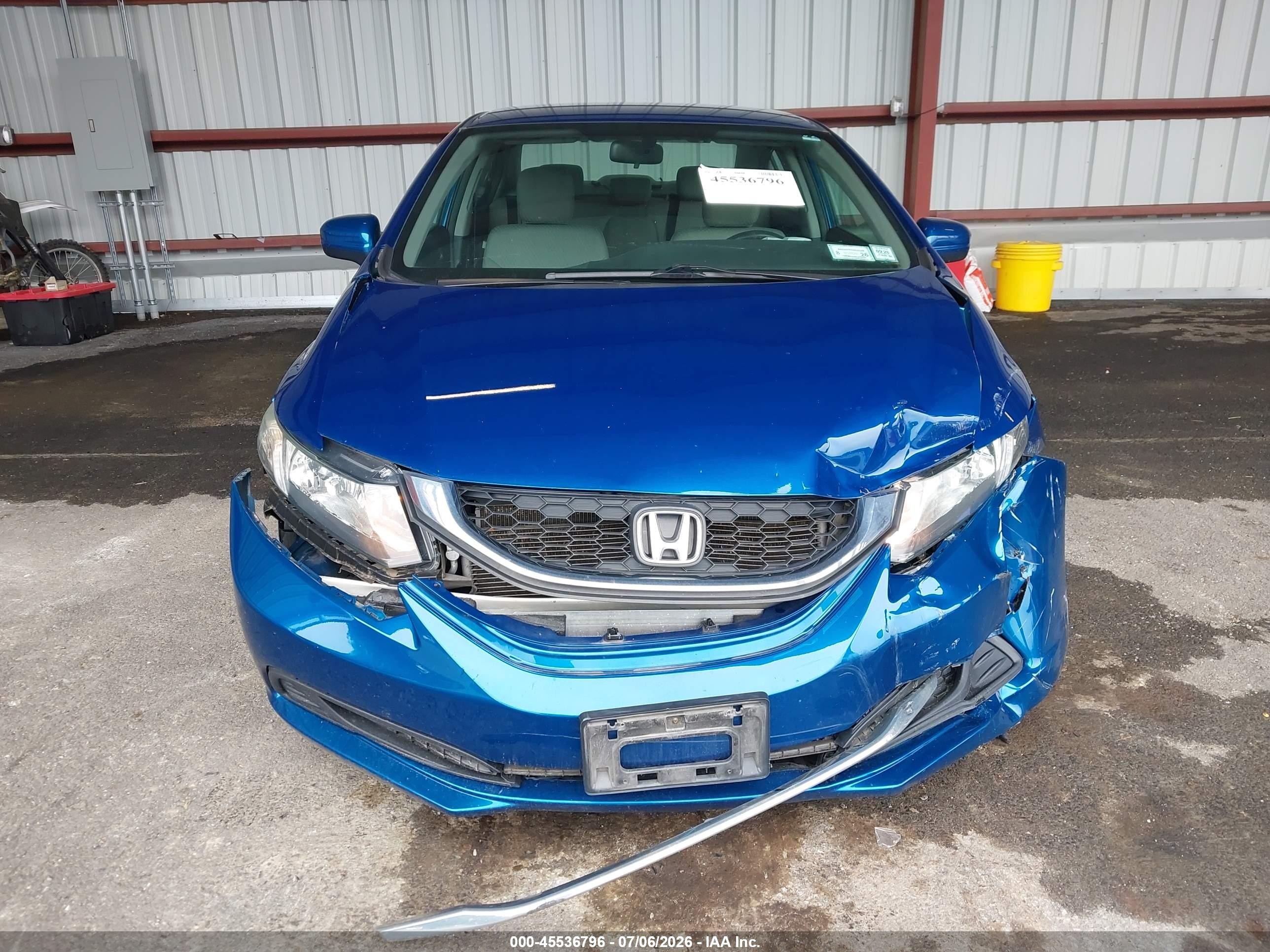 2015 Honda Civic Lx Blue vin: 19XFB2F58FE280754