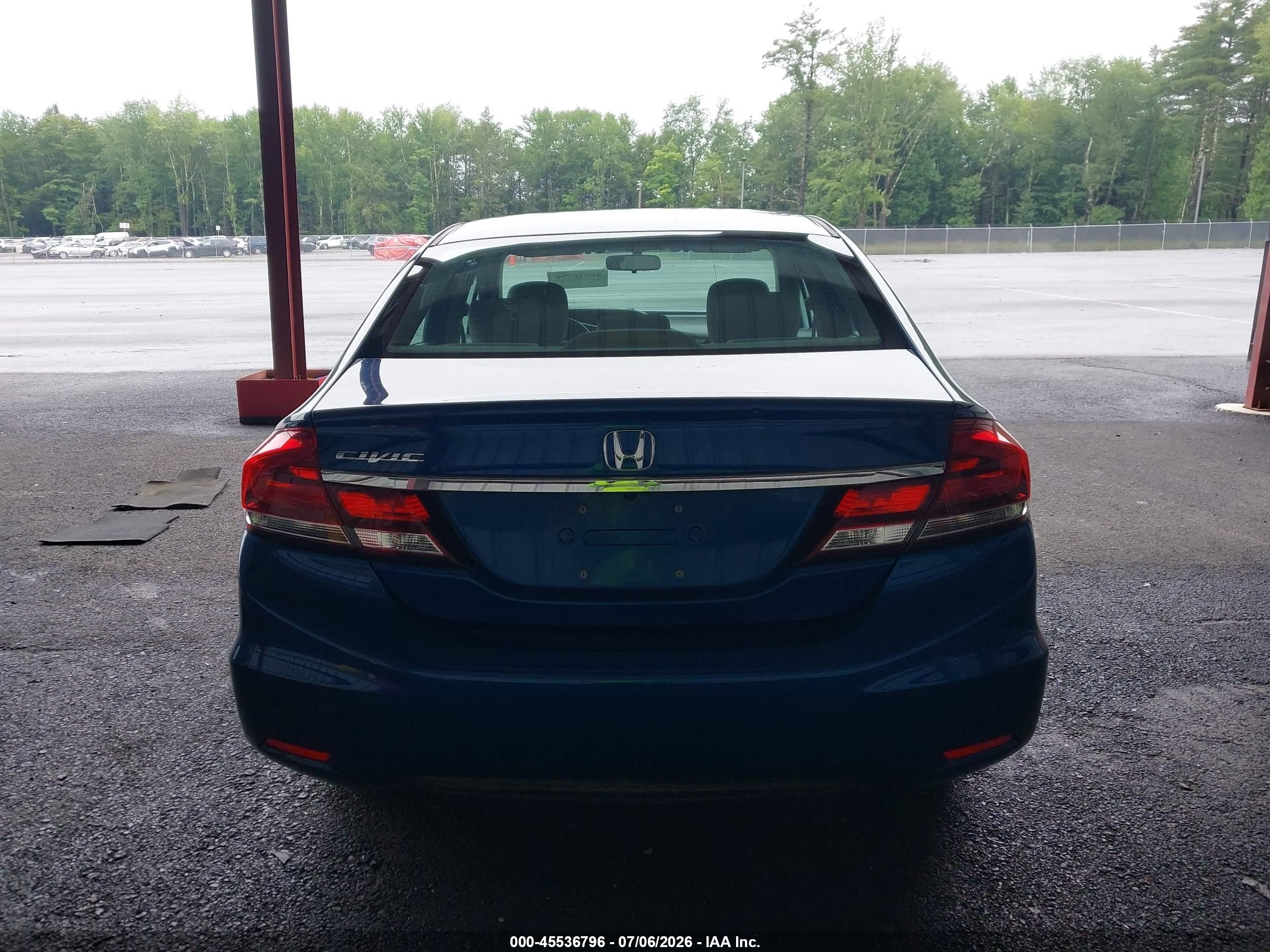 2015 Honda Civic Lx Blue vin: 19XFB2F58FE280754