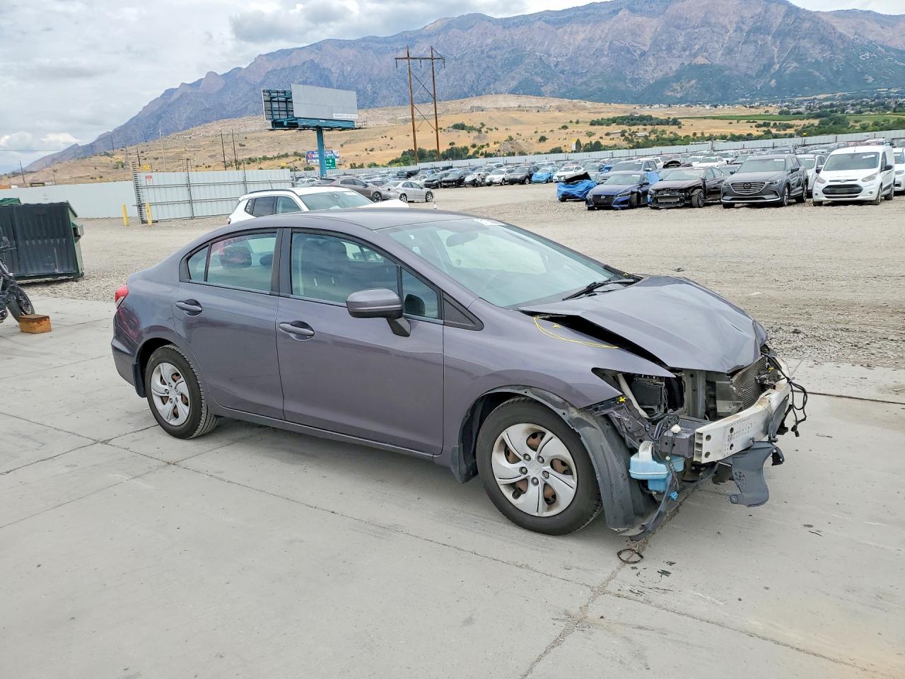 2015 Honda Civic Lx Gray vin: 19XFB2F58FE287638