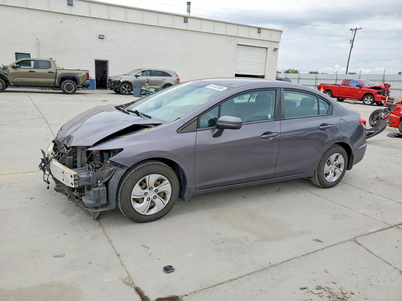 2015 Honda Civic Lx Gray vin: 19XFB2F58FE287638