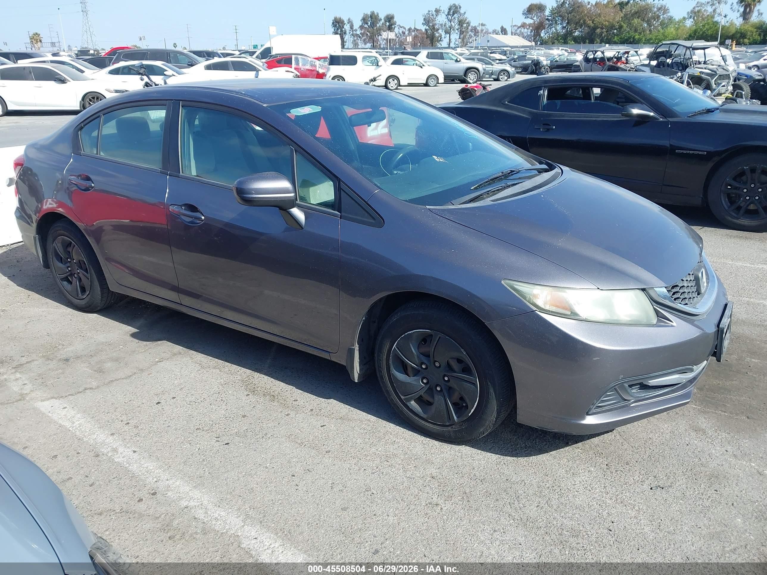 2015 Honda Civic Lx Gray vin: 19XFB2F58FE705423