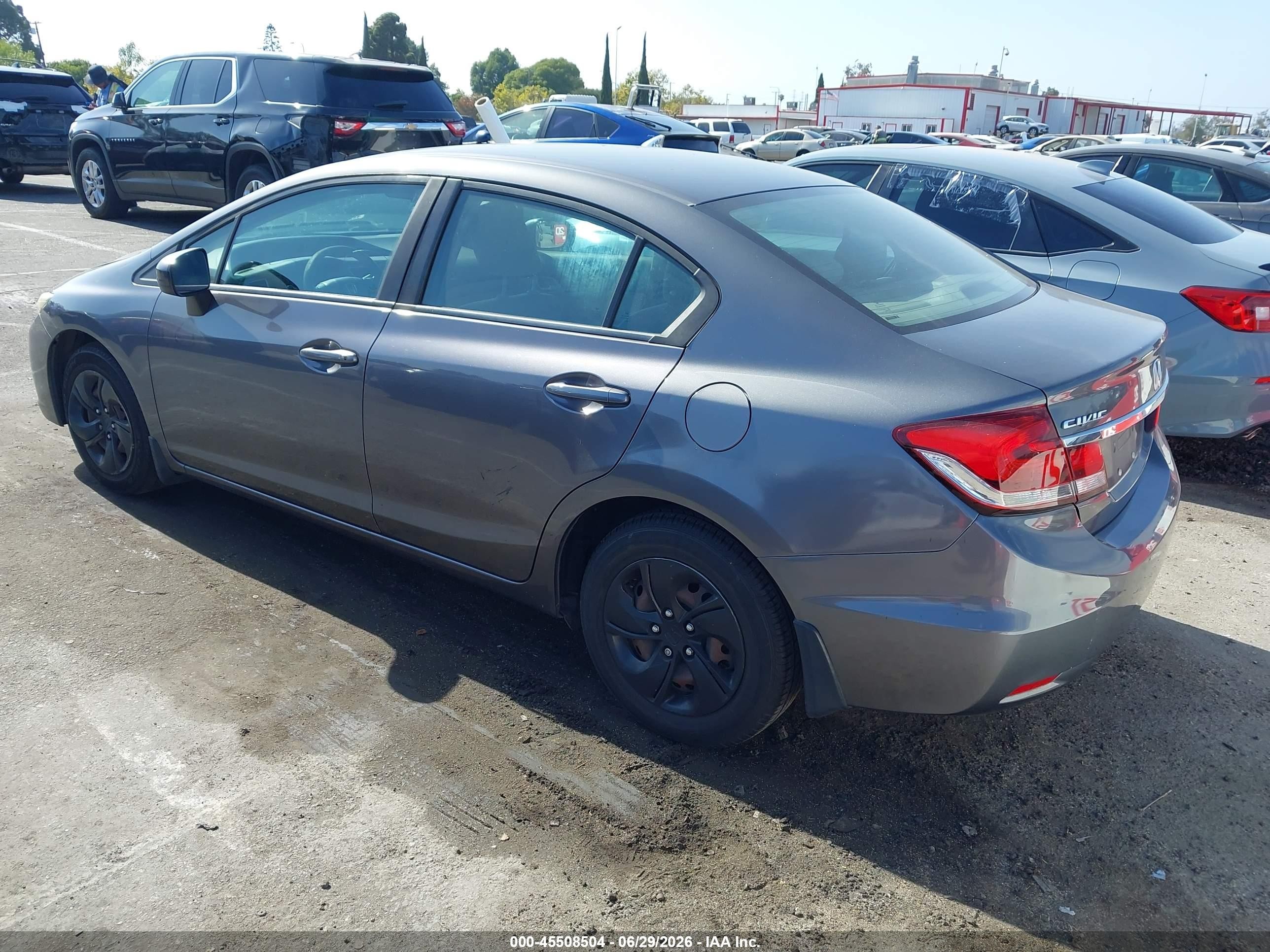 2015 Honda Civic Lx Gray vin: 19XFB2F58FE705423