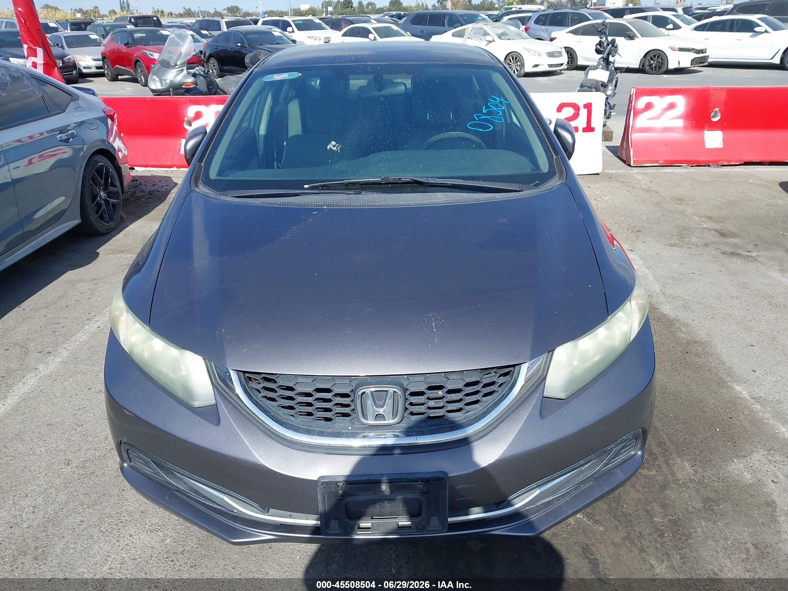 2015 Honda Civic Lx Gray vin: 19XFB2F58FE705423