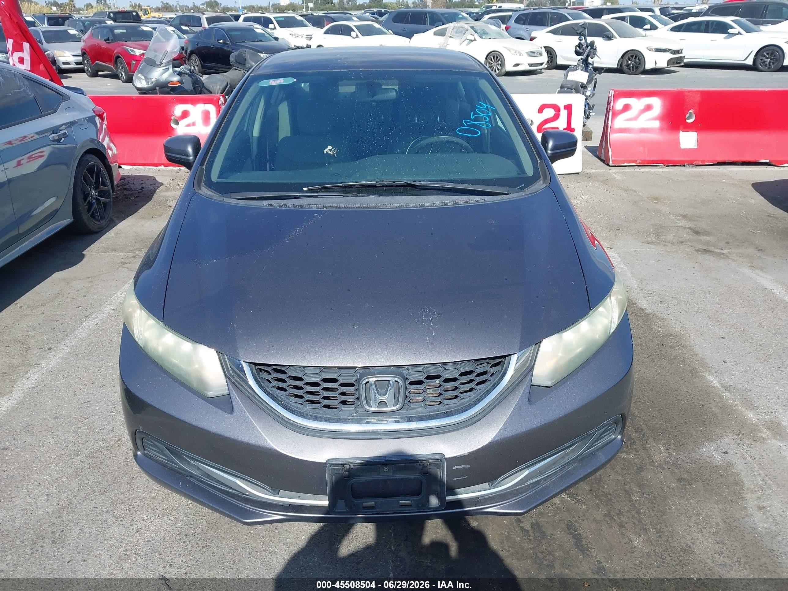 2015 Honda Civic Lx Gray vin: 19XFB2F58FE705423