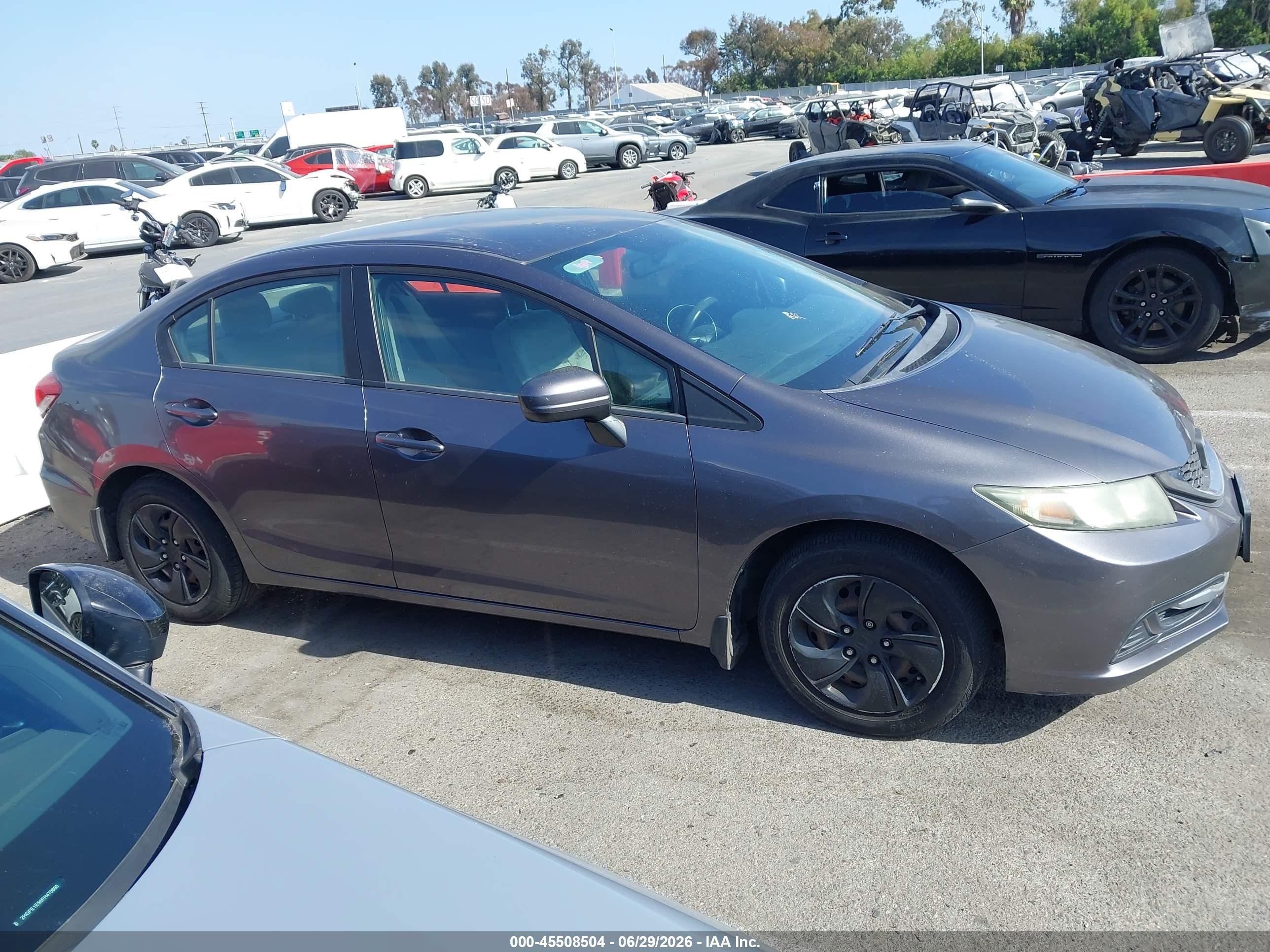 2015 Honda Civic Lx Gray vin: 19XFB2F58FE705423