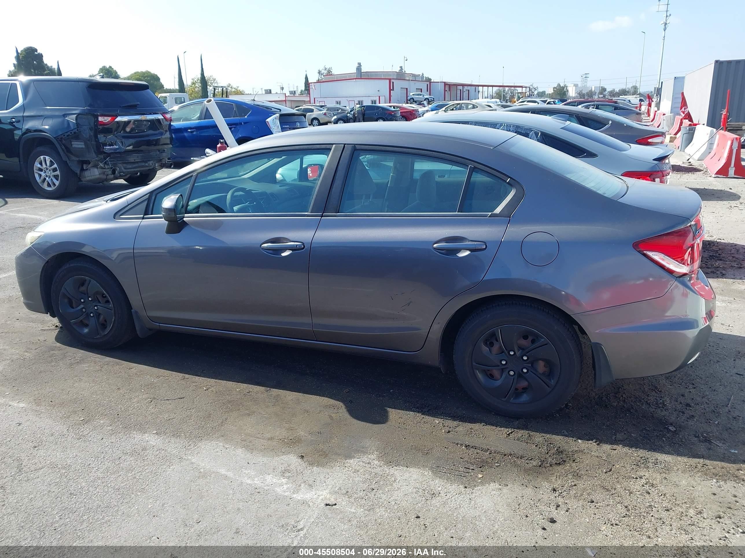 2015 Honda Civic Lx Gray vin: 19XFB2F58FE705423