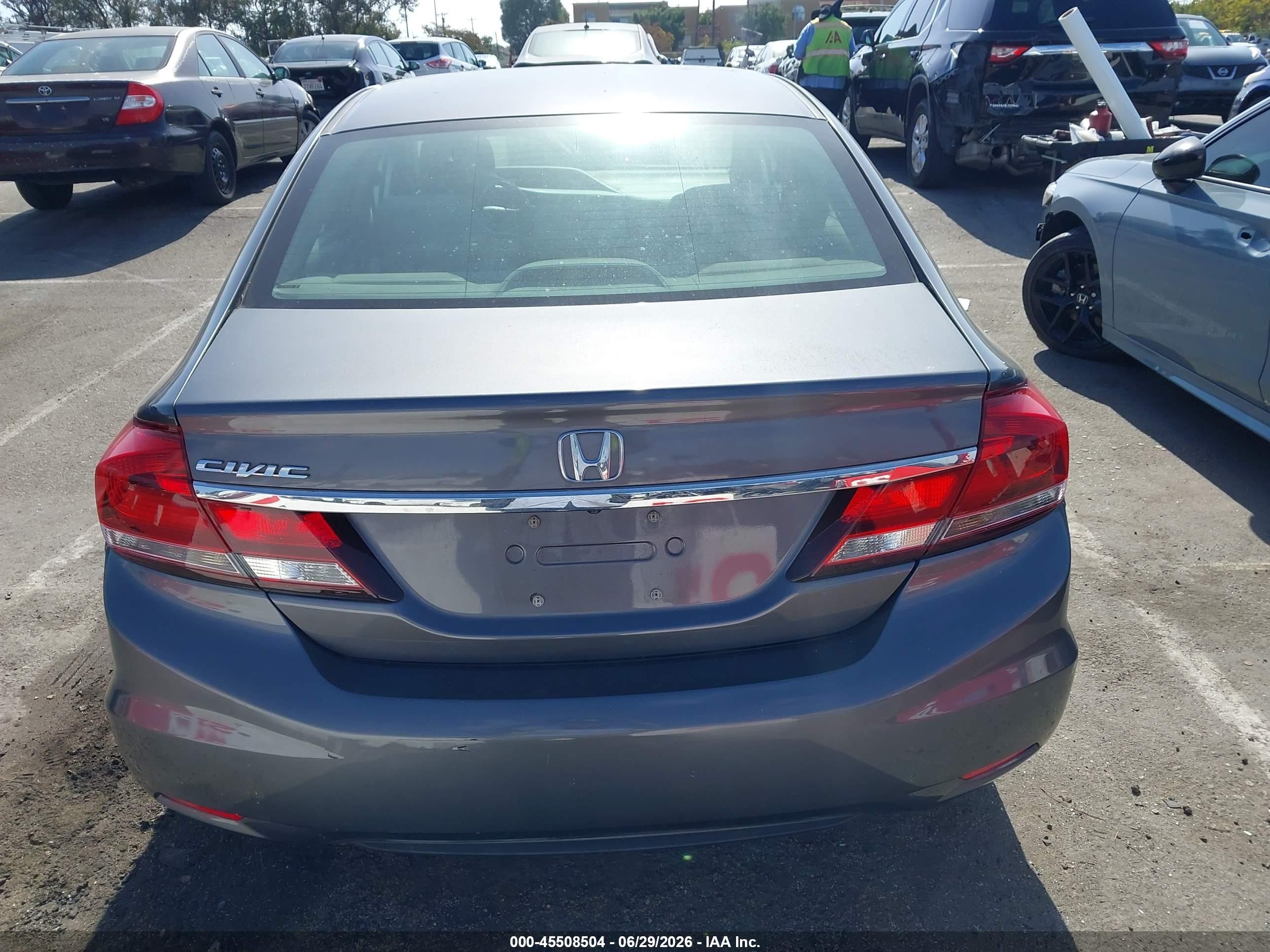 2015 Honda Civic Lx Gray vin: 19XFB2F58FE705423
