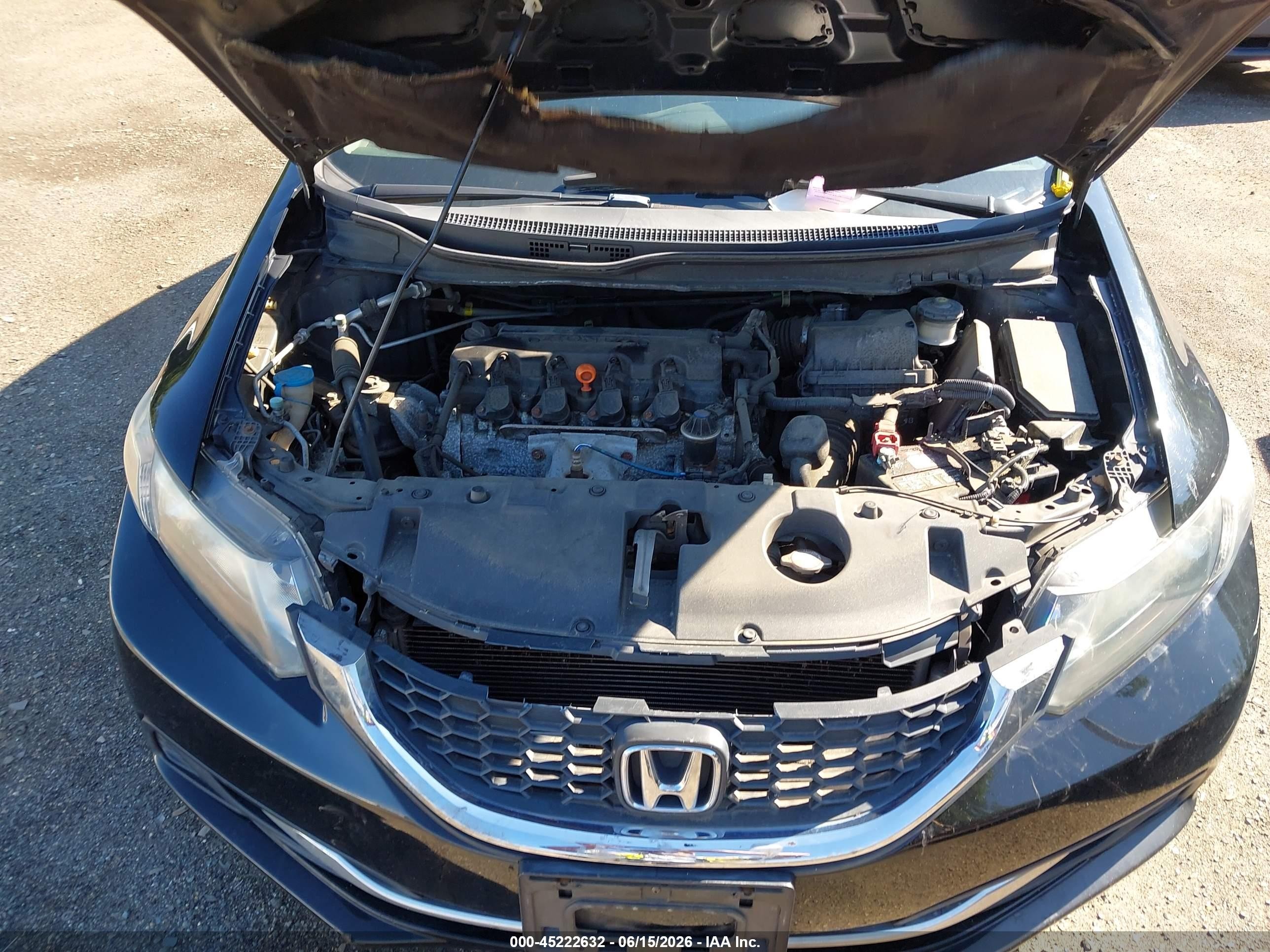 2015 Honda Civic Lx Черный vin: 19XFB2F58FE705471