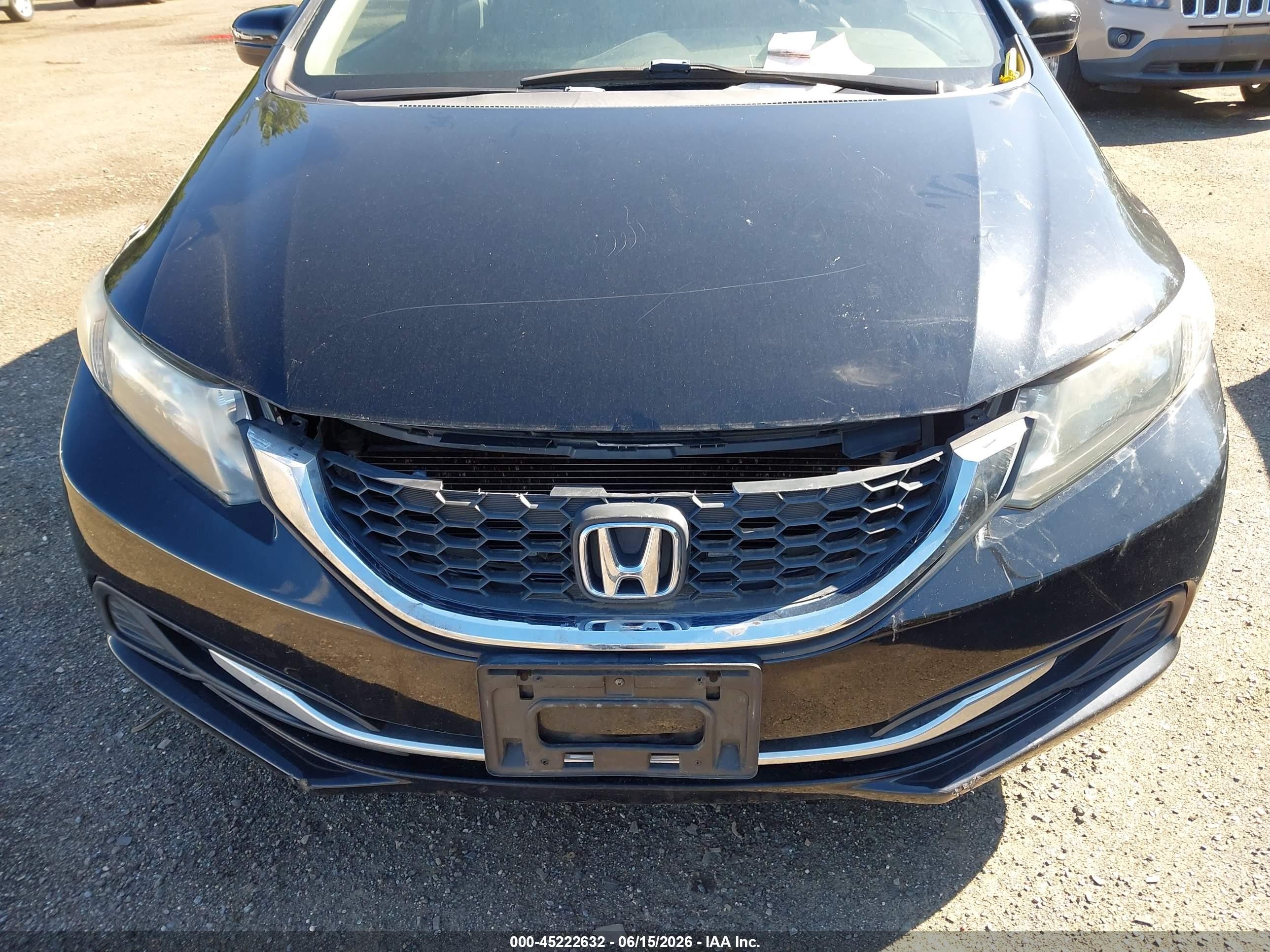 2015 Honda Civic Lx Черный vin: 19XFB2F58FE705471