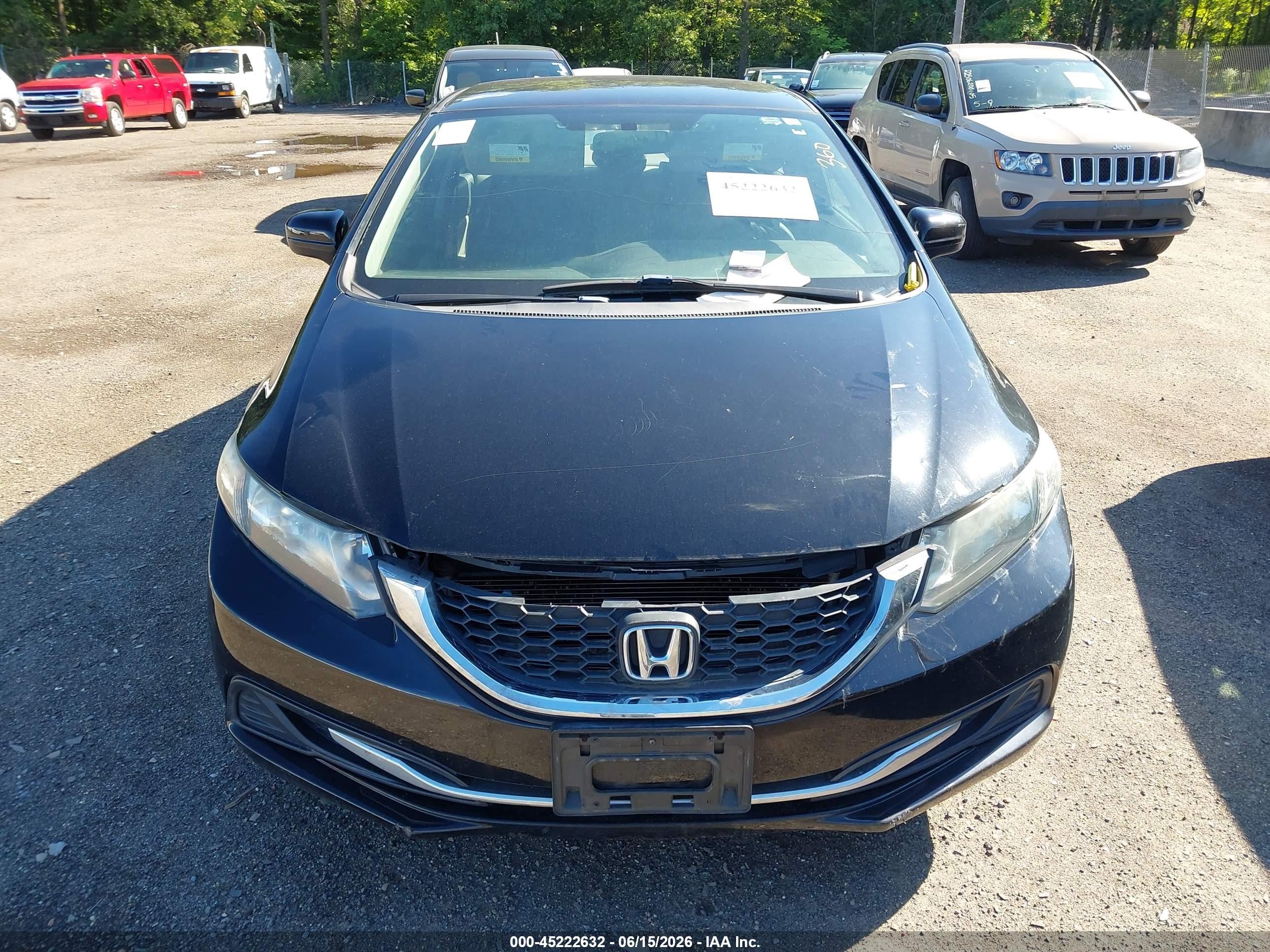 2015 Honda Civic Lx Черный vin: 19XFB2F58FE705471