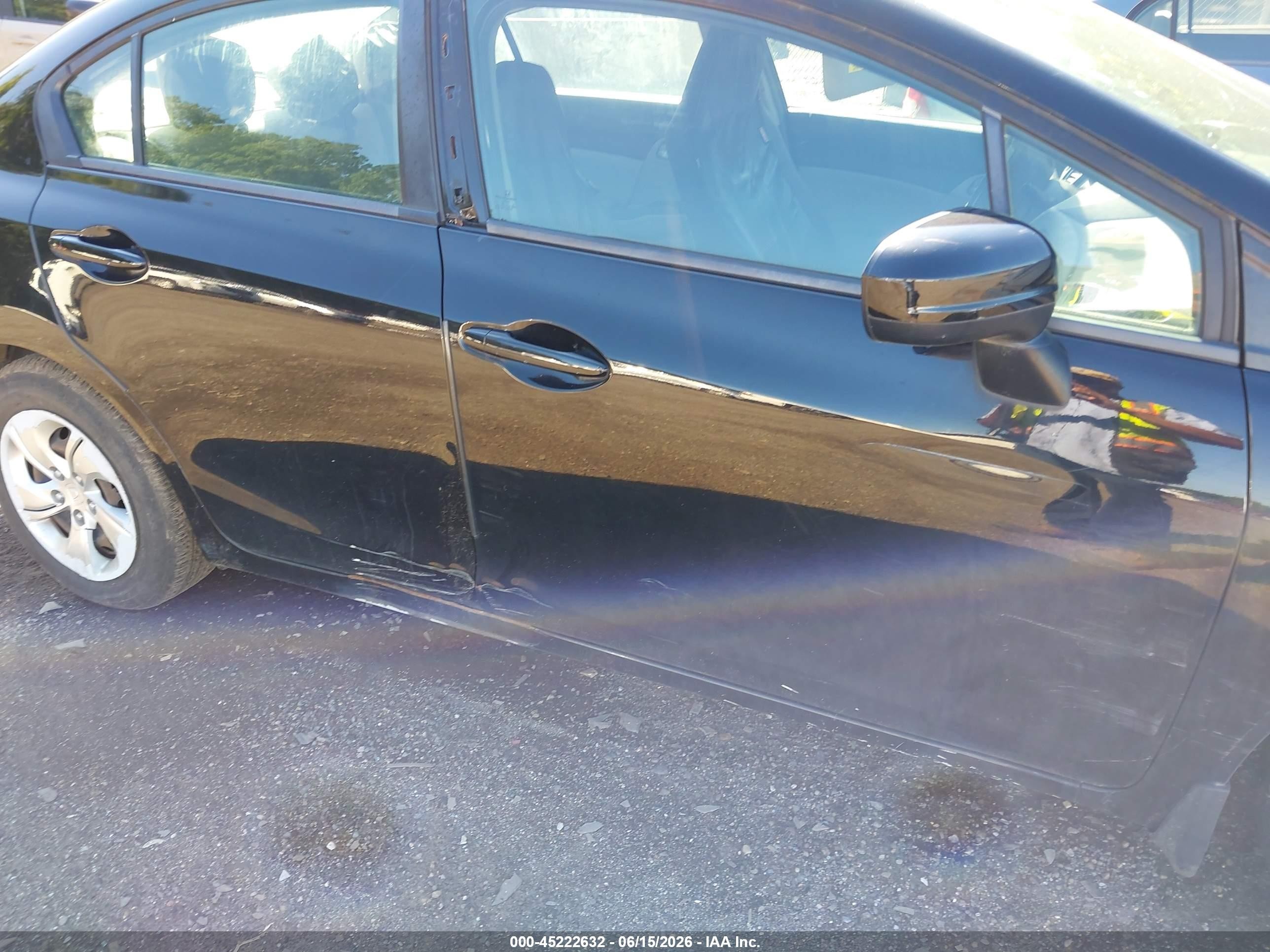 2015 Honda Civic Lx Черный vin: 19XFB2F58FE705471