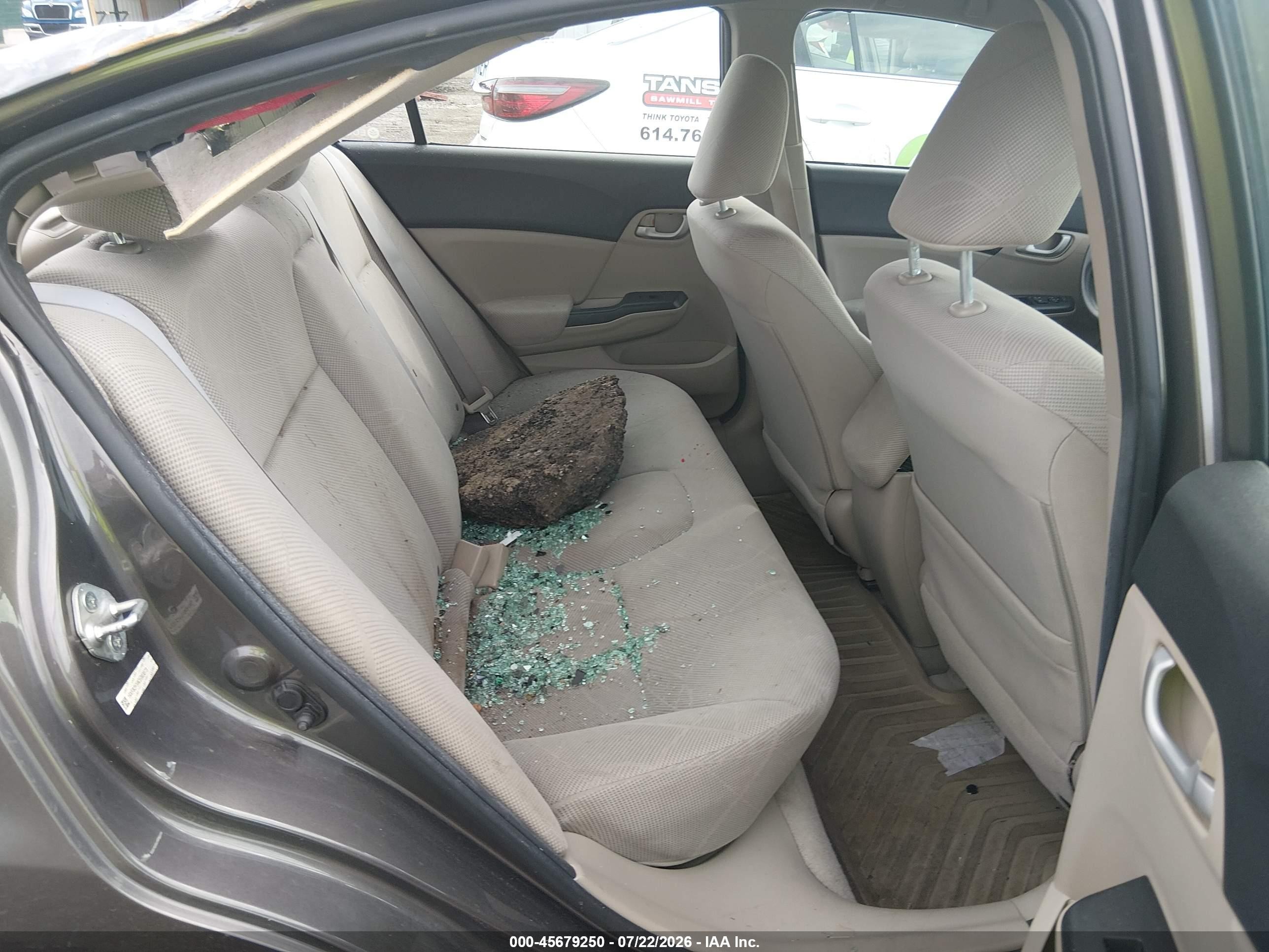 2012 Honda Civic Lx Gray vin: 19XFB2F59CE003073