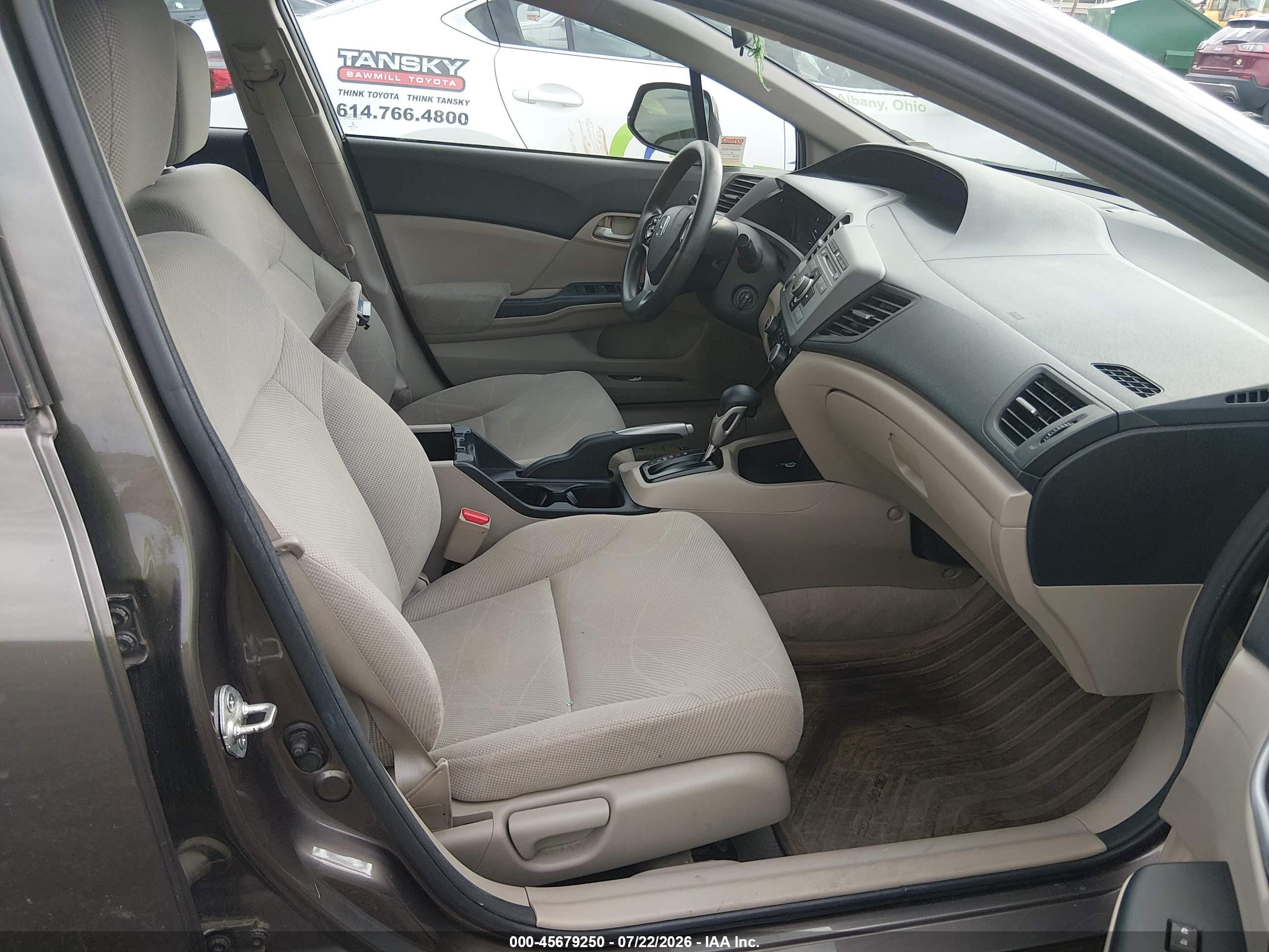 2012 Honda Civic Lx Gray vin: 19XFB2F59CE003073