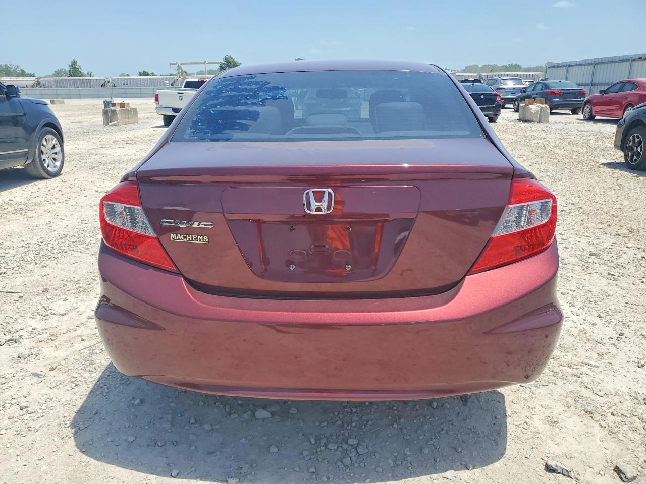 2012 Honda Civic Lx Red vin: 19XFB2F59CE003722