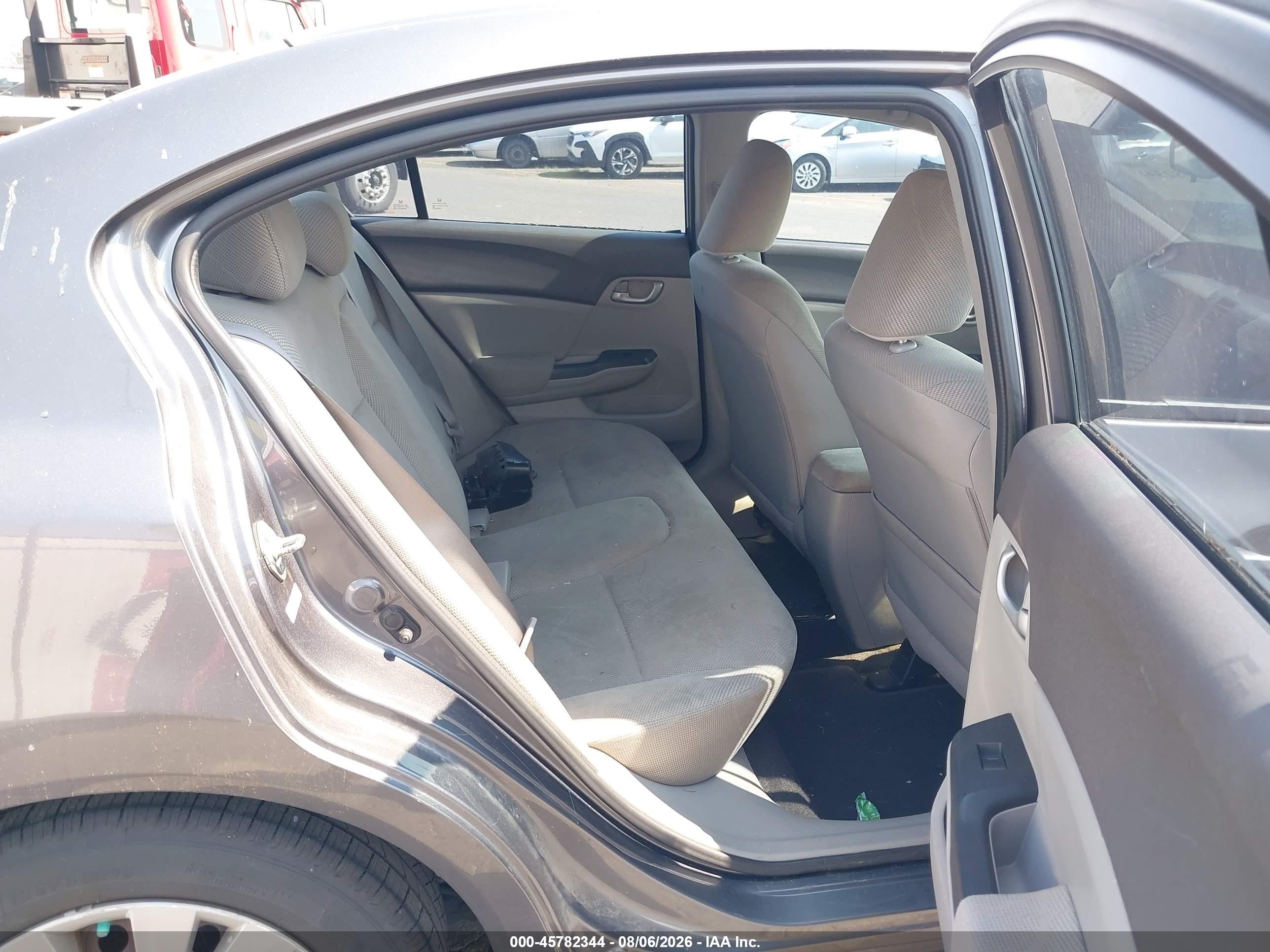 2012 Honda Civic Lx Gray vin: 19XFB2F59CE008709