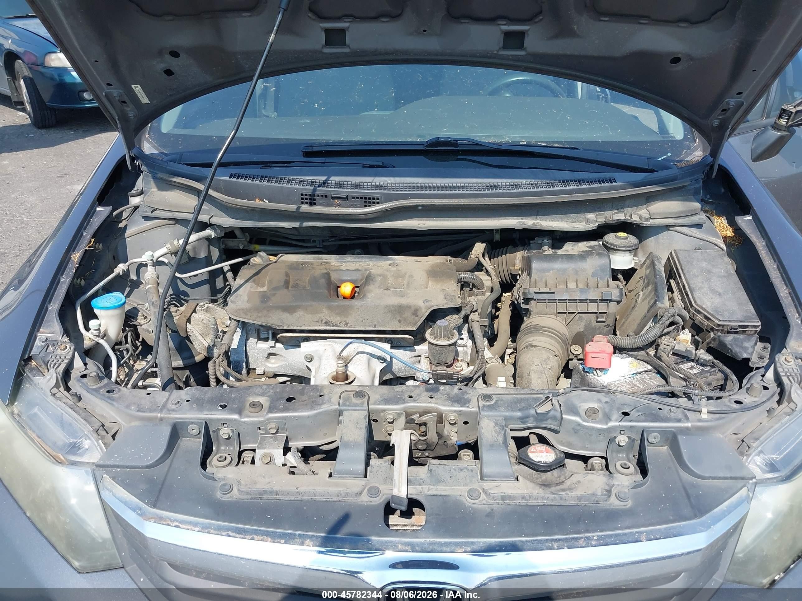 2012 Honda Civic Lx Gray vin: 19XFB2F59CE008709