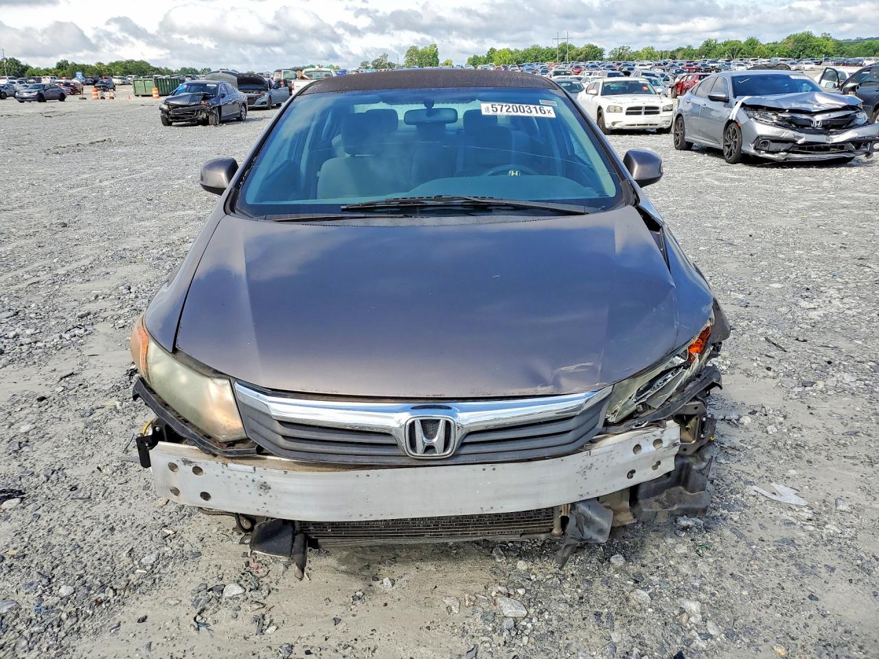 2012 Honda Civic Lx Gray vin: 19XFB2F59CE009522