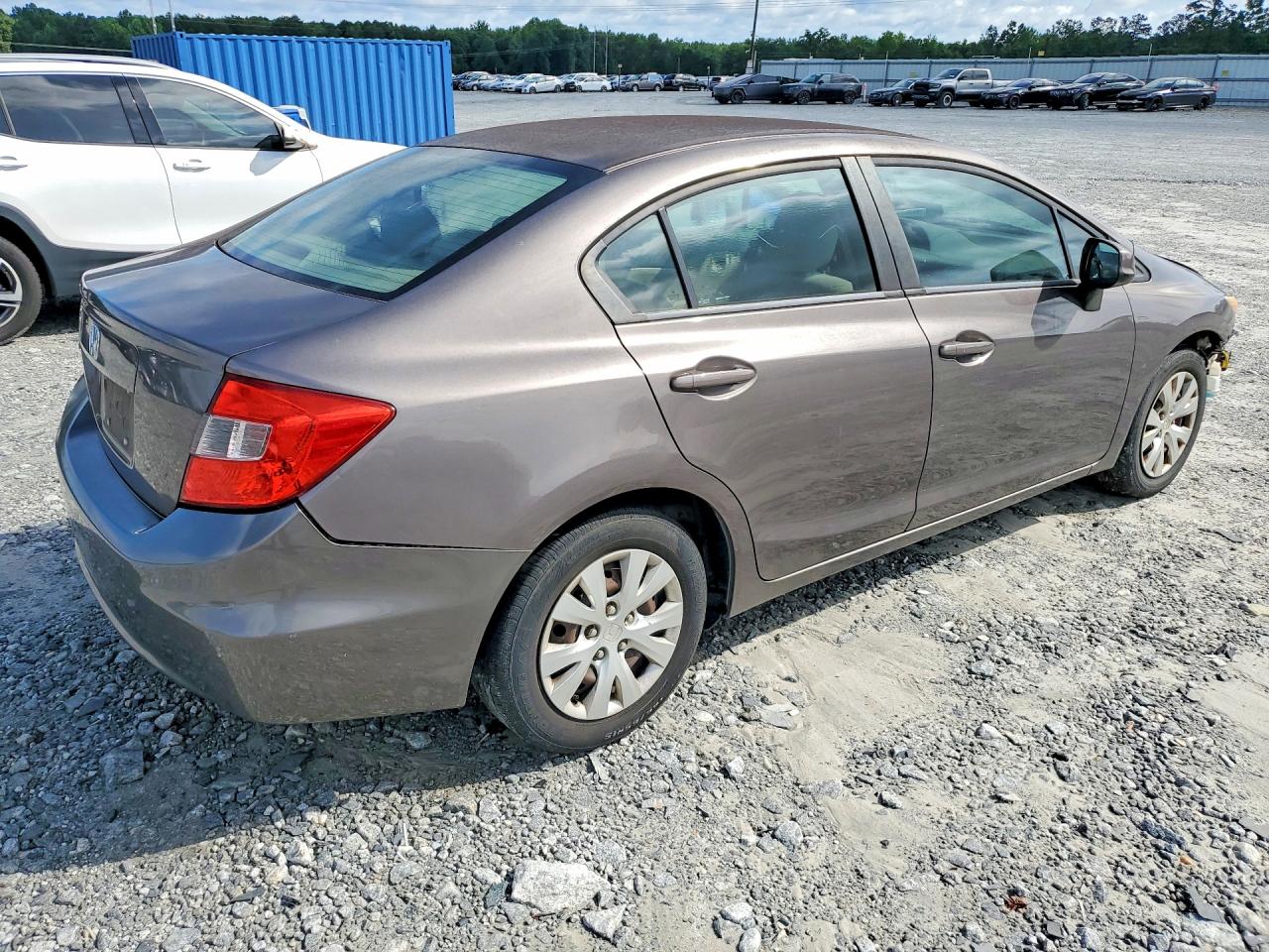 2012 Honda Civic Lx Gray vin: 19XFB2F59CE009522