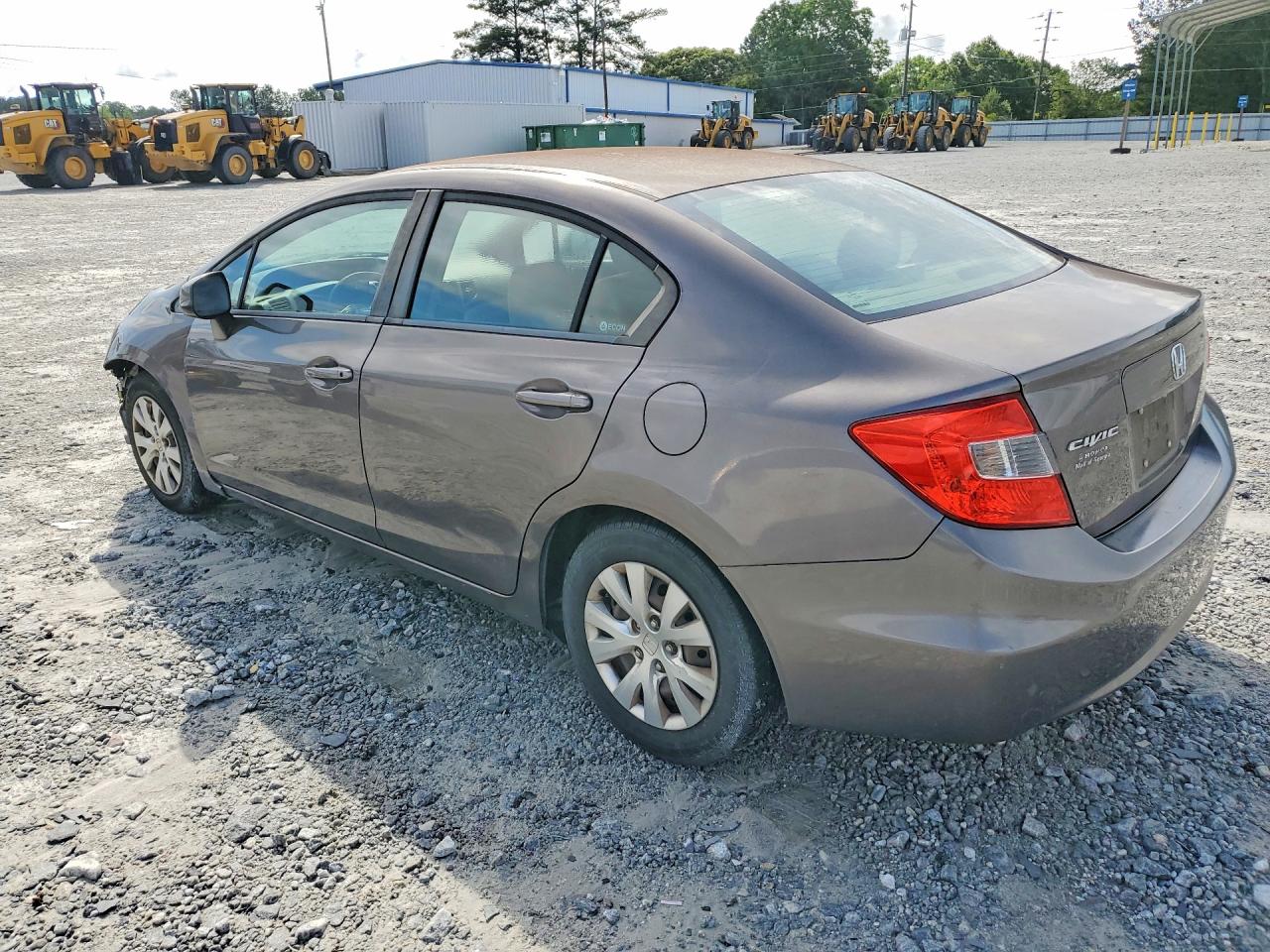 2012 Honda Civic Lx Gray vin: 19XFB2F59CE009522