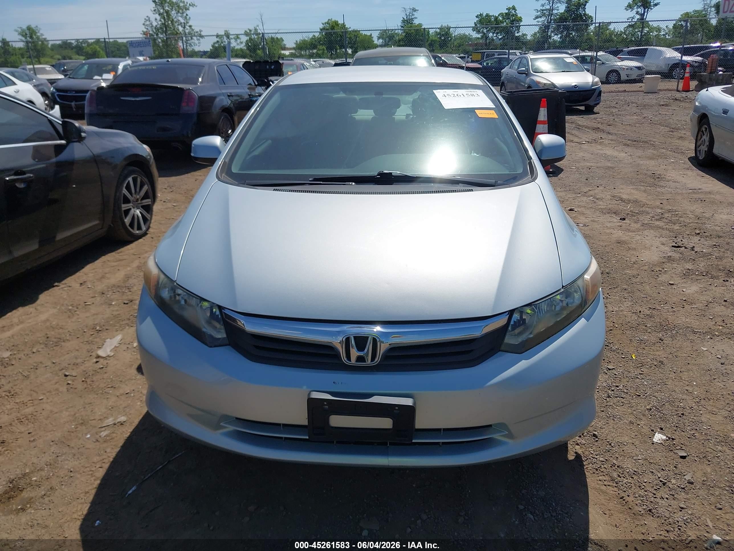 2012 Honda Civic Lx Light Blue vin: 19XFB2F59CE009813
