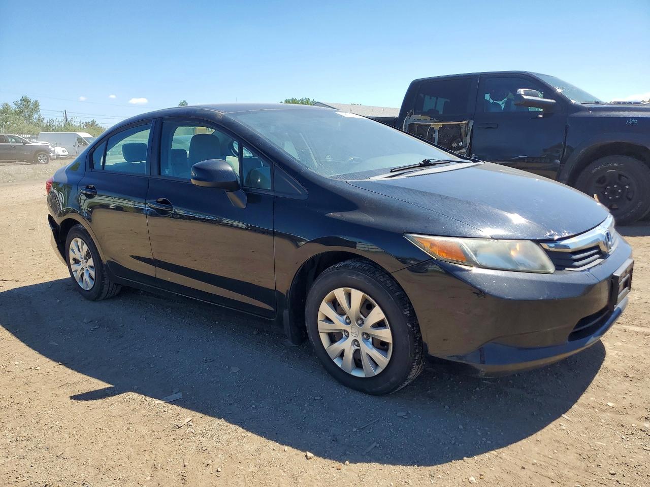 2012 Honda Civic Lx Black vin: 19XFB2F59CE011660