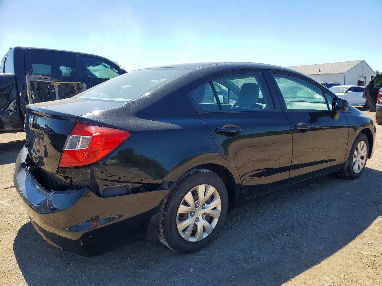 2012 Honda Civic Lx Black vin: 19XFB2F59CE011660