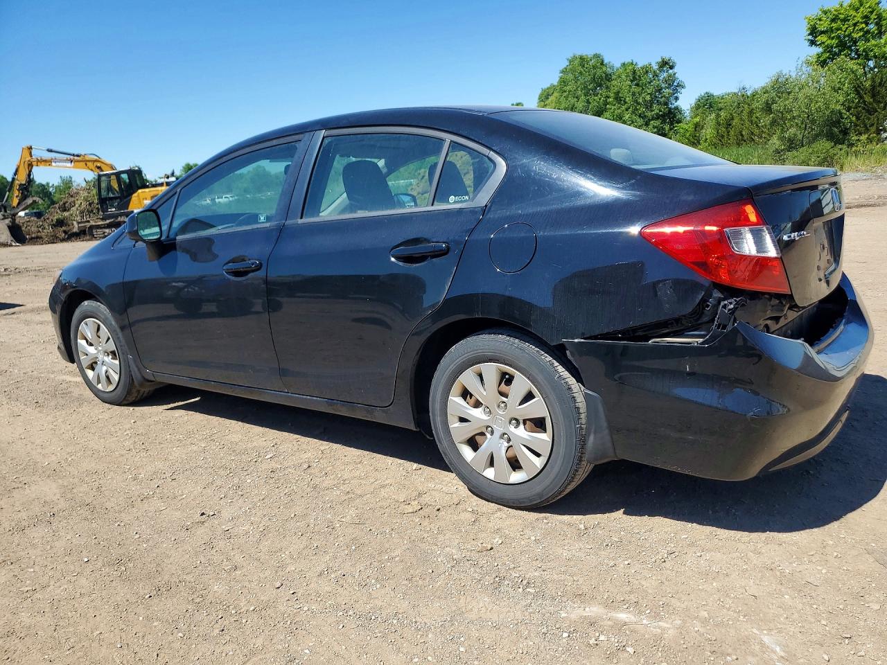 2012 Honda Civic Lx Black vin: 19XFB2F59CE011660