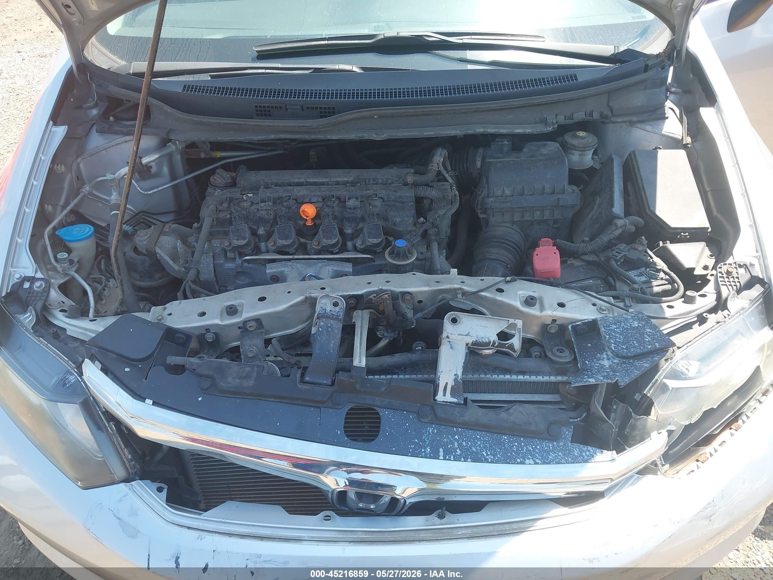 2012 Honda Civic Lx Silver vin: 19XFB2F59CE013070