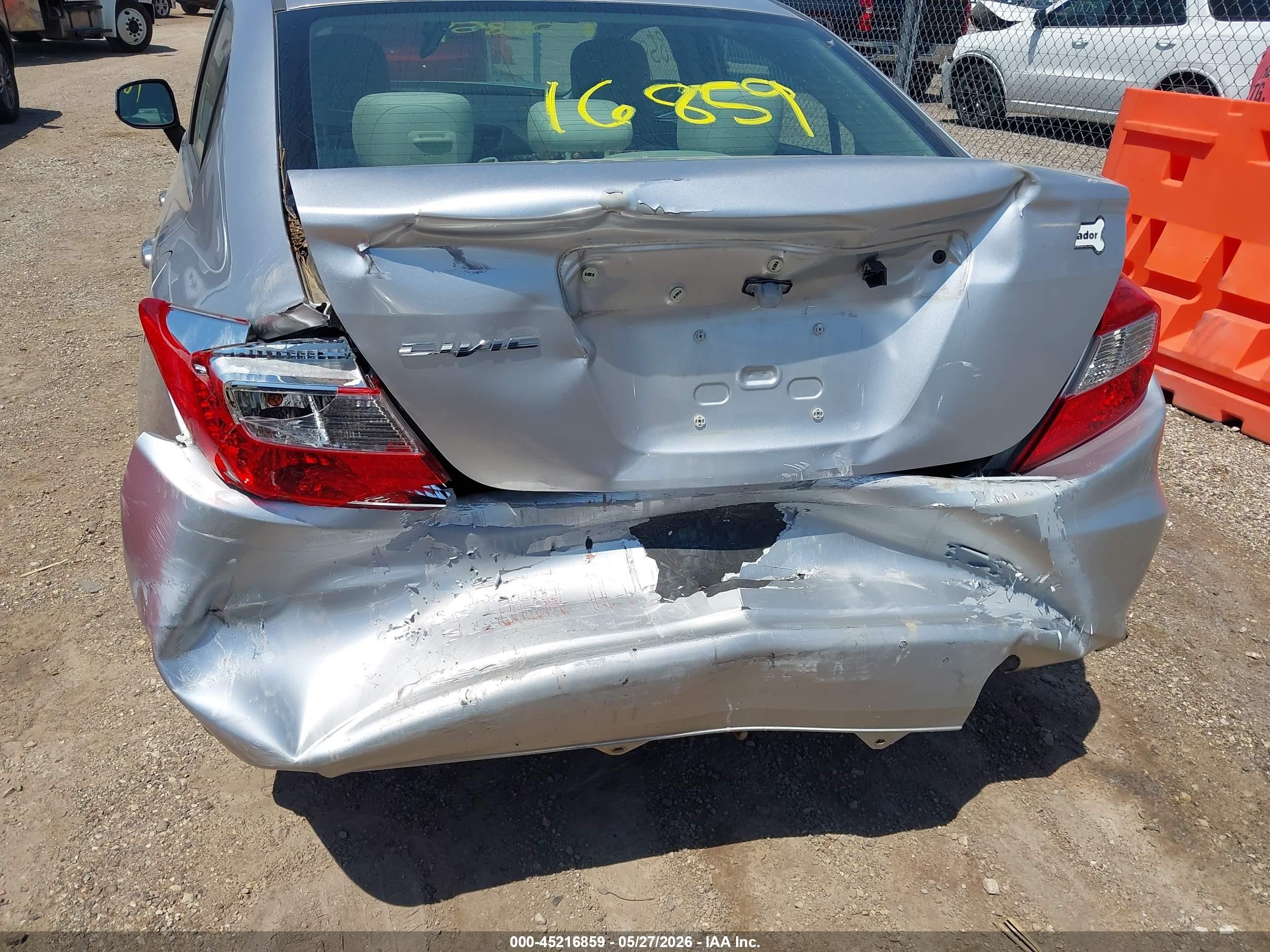 2012 Honda Civic Lx Silver vin: 19XFB2F59CE013070