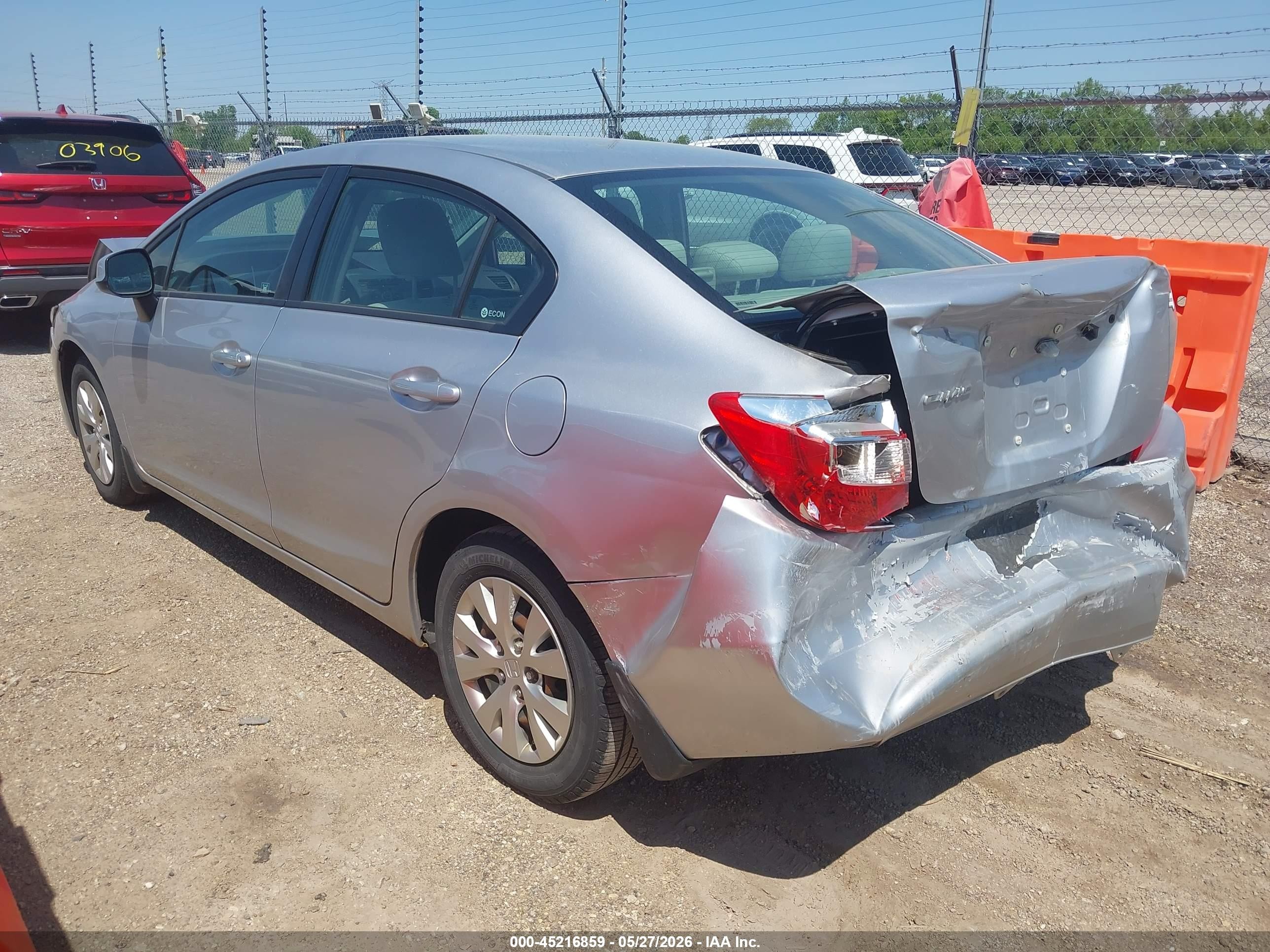 2012 Honda Civic Lx Silver vin: 19XFB2F59CE013070
