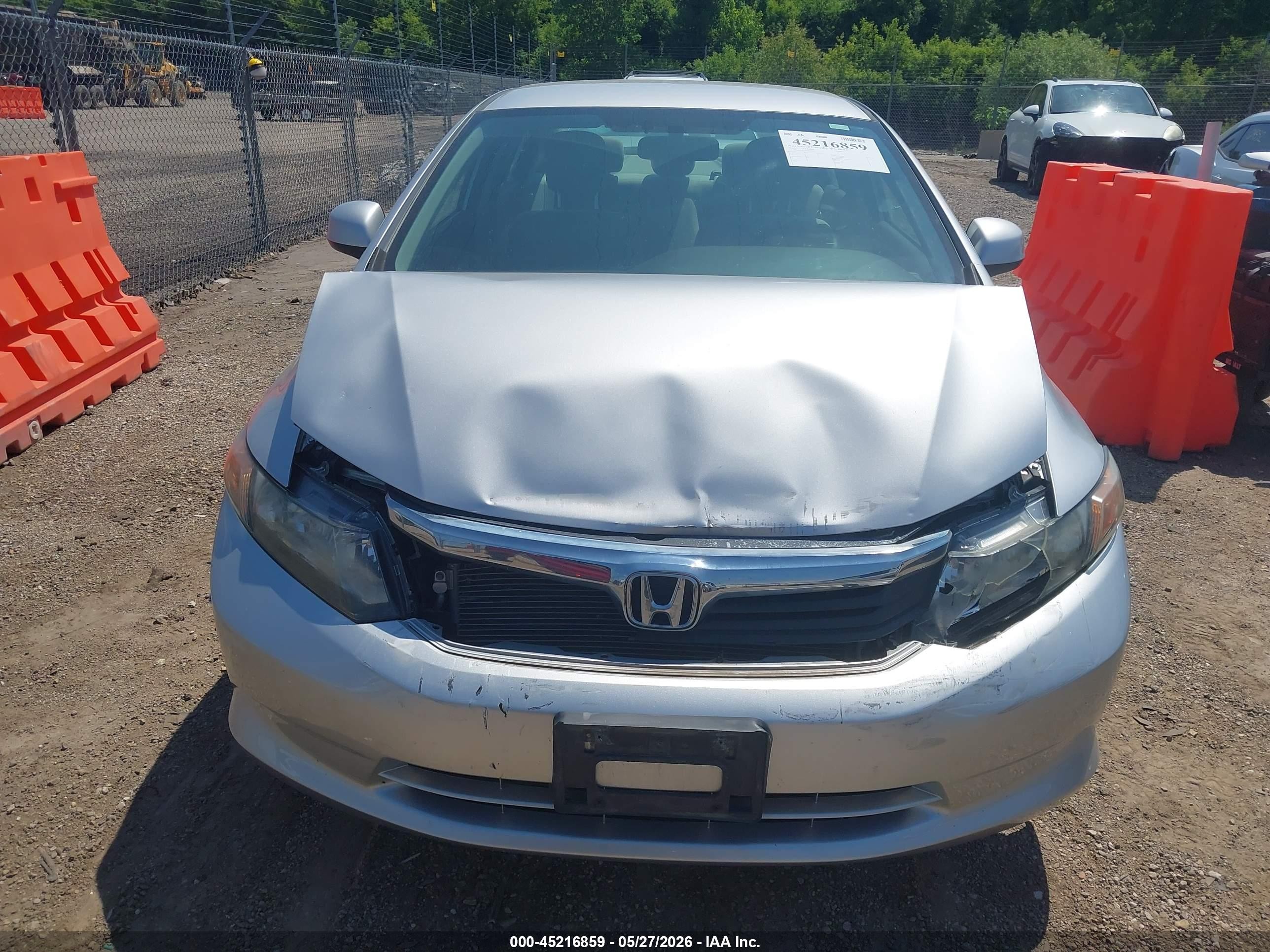 2012 Honda Civic Lx Silver vin: 19XFB2F59CE013070