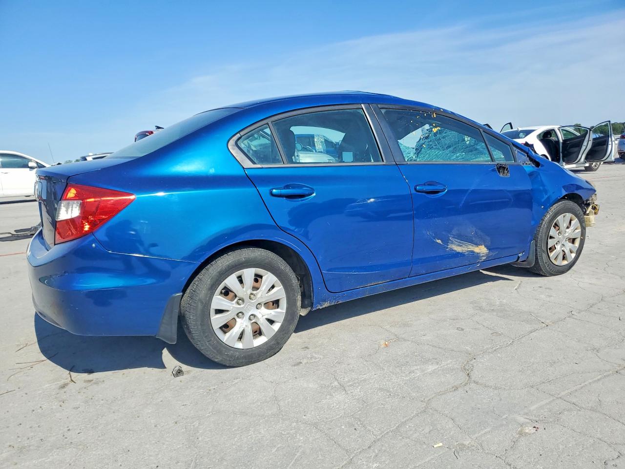 2012 Honda Civic Lx Синий vin: 19XFB2F59CE018740
