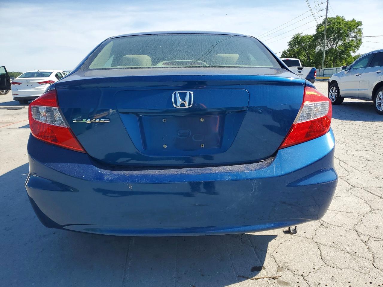 2012 Honda Civic Lx Синий vin: 19XFB2F59CE018740