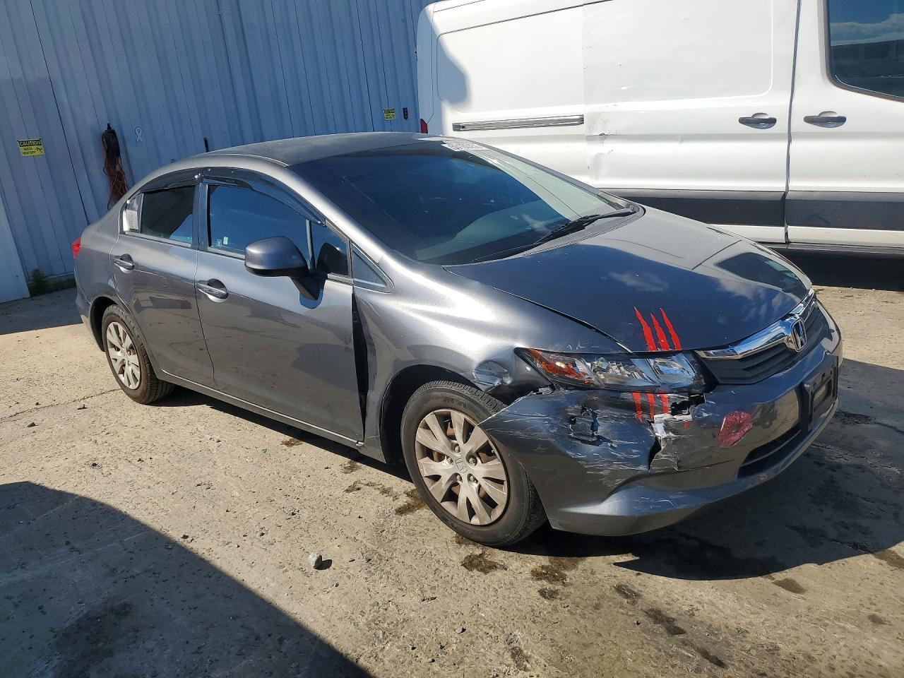 2012 Honda Civic Lx Gray vin: 19XFB2F59CE022318