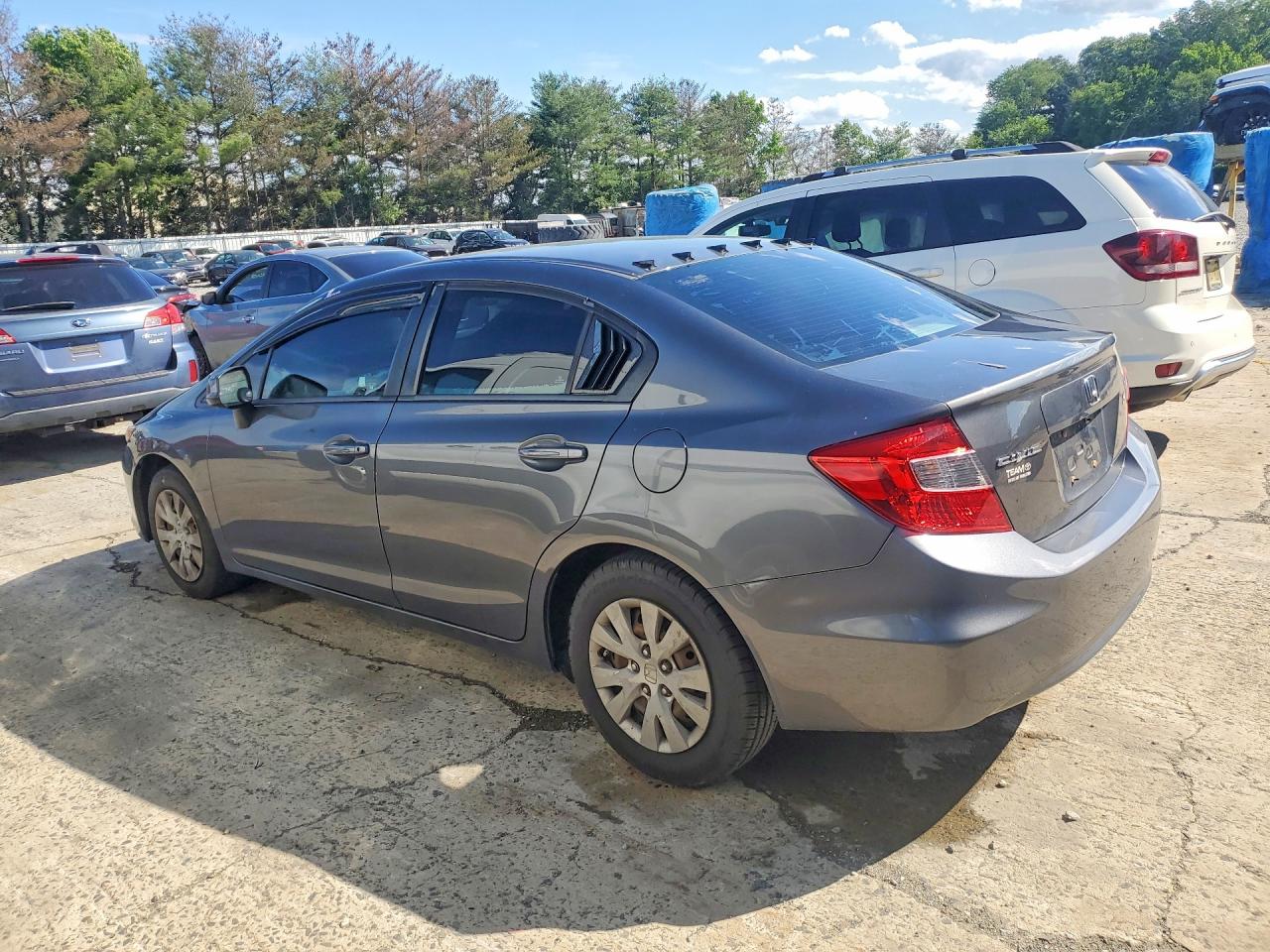 2012 Honda Civic Lx Gray vin: 19XFB2F59CE022318