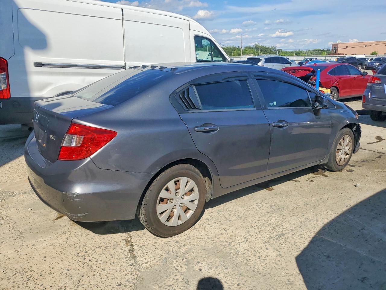 2012 Honda Civic Lx Gray vin: 19XFB2F59CE022318